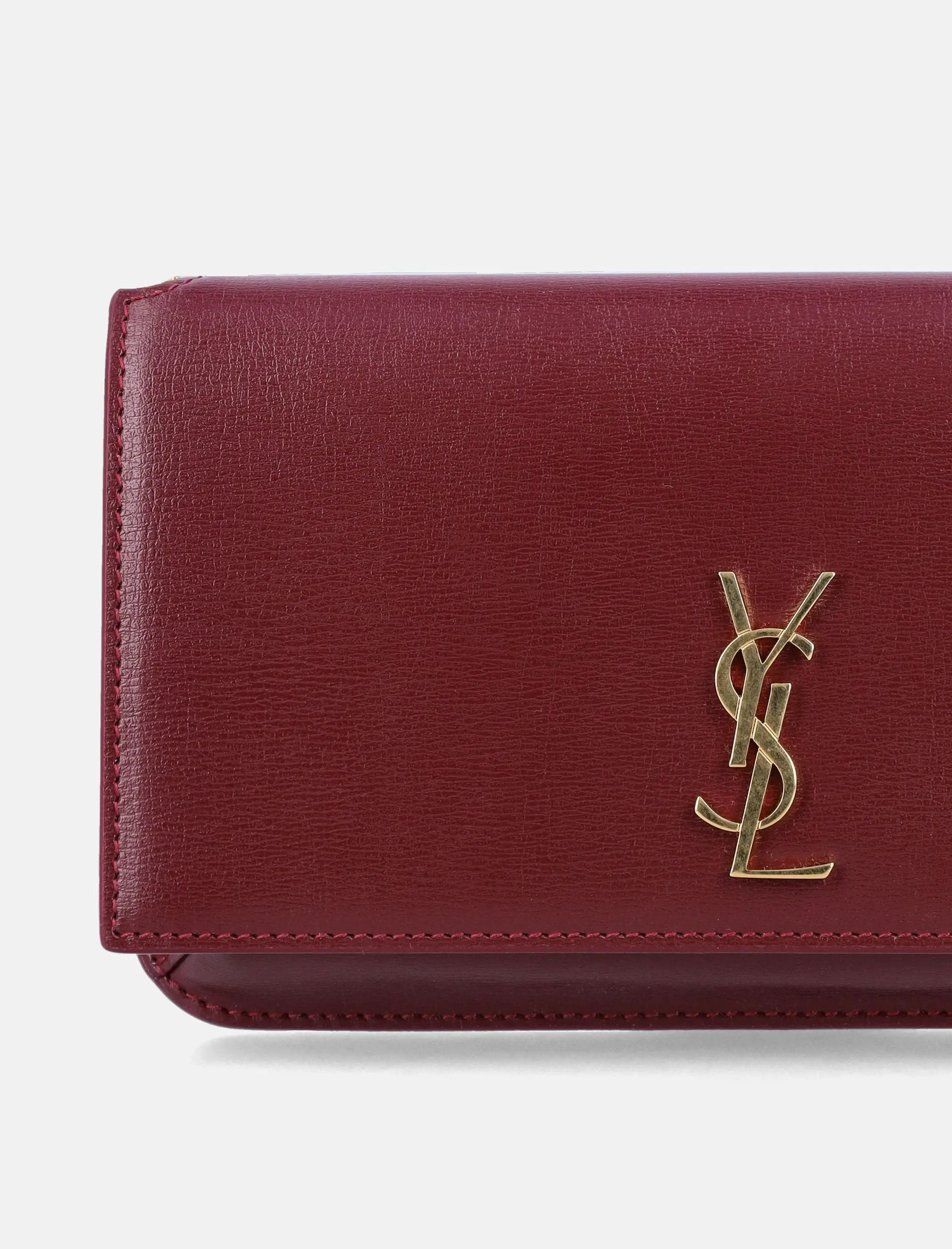 Оригінальна Cassandre Leather Phone Holder Saint laurent – вид ззаду