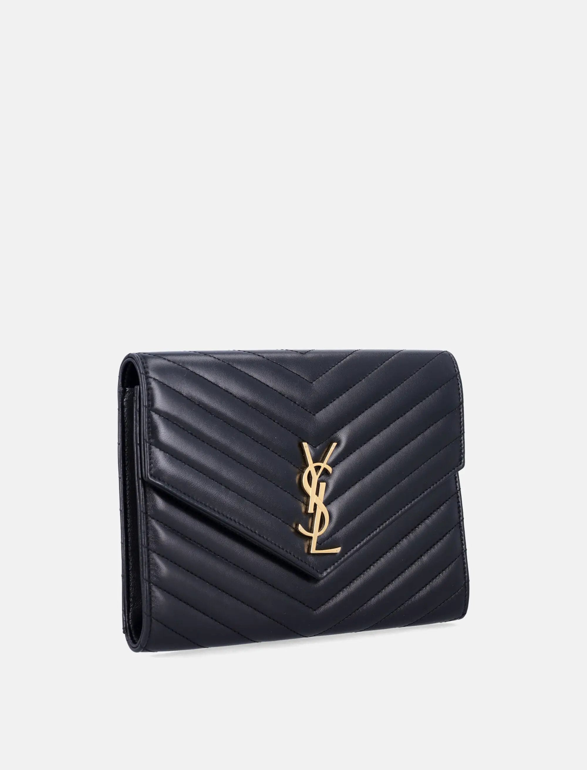 Cassandre Matelassé Flap Pouch In Quilted Lambskin Saint laurent – Гарантія оригінальності – детальний вид