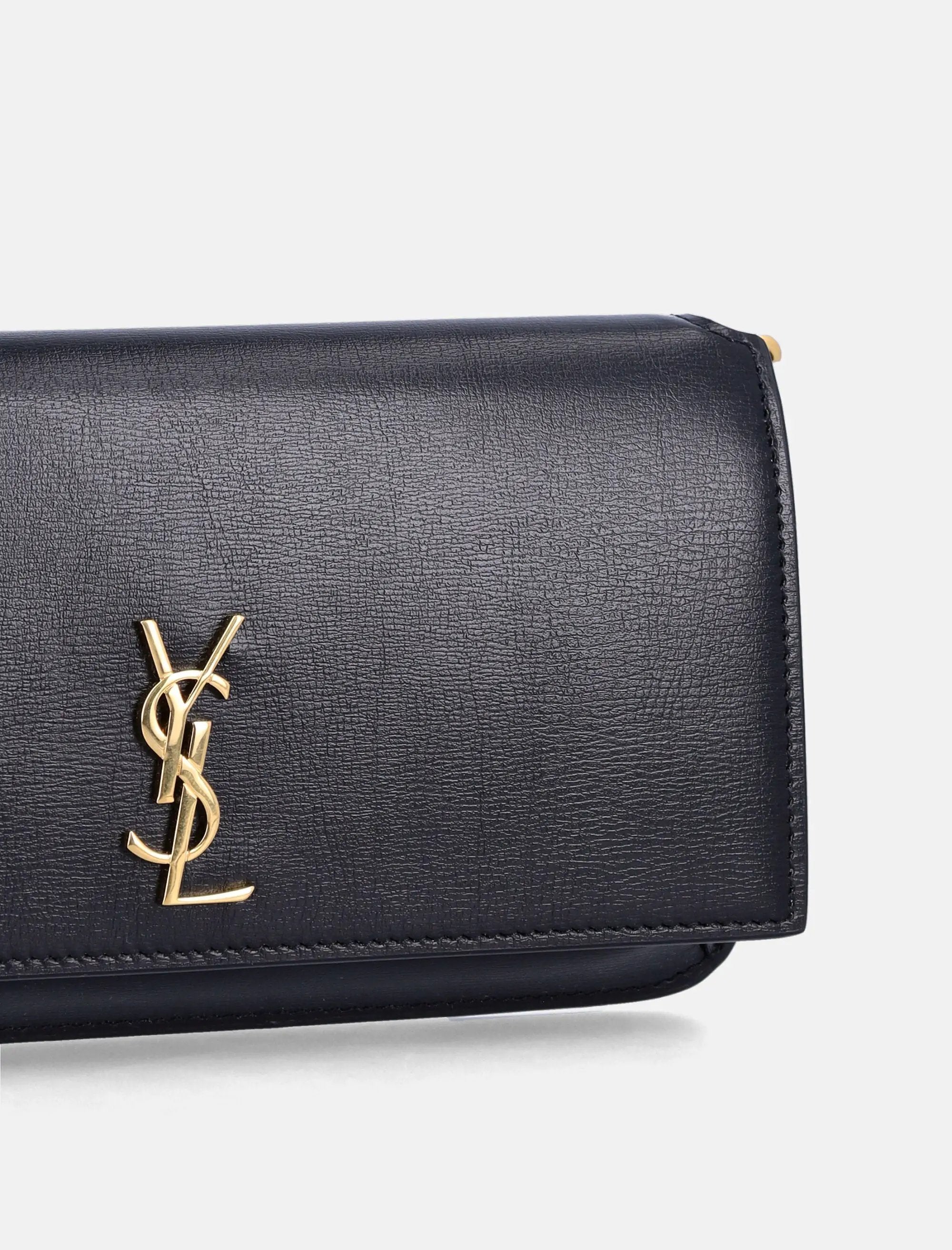 Оригінальна Cassandre Leather Phone Holder Saint laurent – вид ззаду
