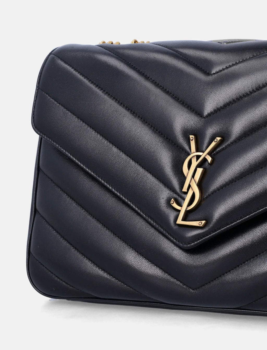 Loulou Large Matelassé Lambskin Chain Bag Saint laurent оригінал – Купити в Україні – вид ззаду