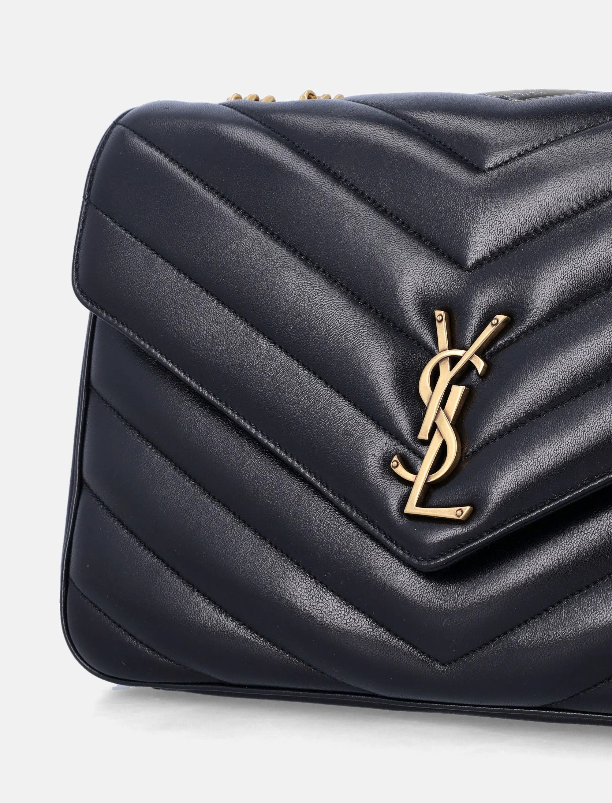 Loulou Large Matelassé Lambskin Chain Bag Saint laurent оригінал – Купити в Україні – вид ззаду