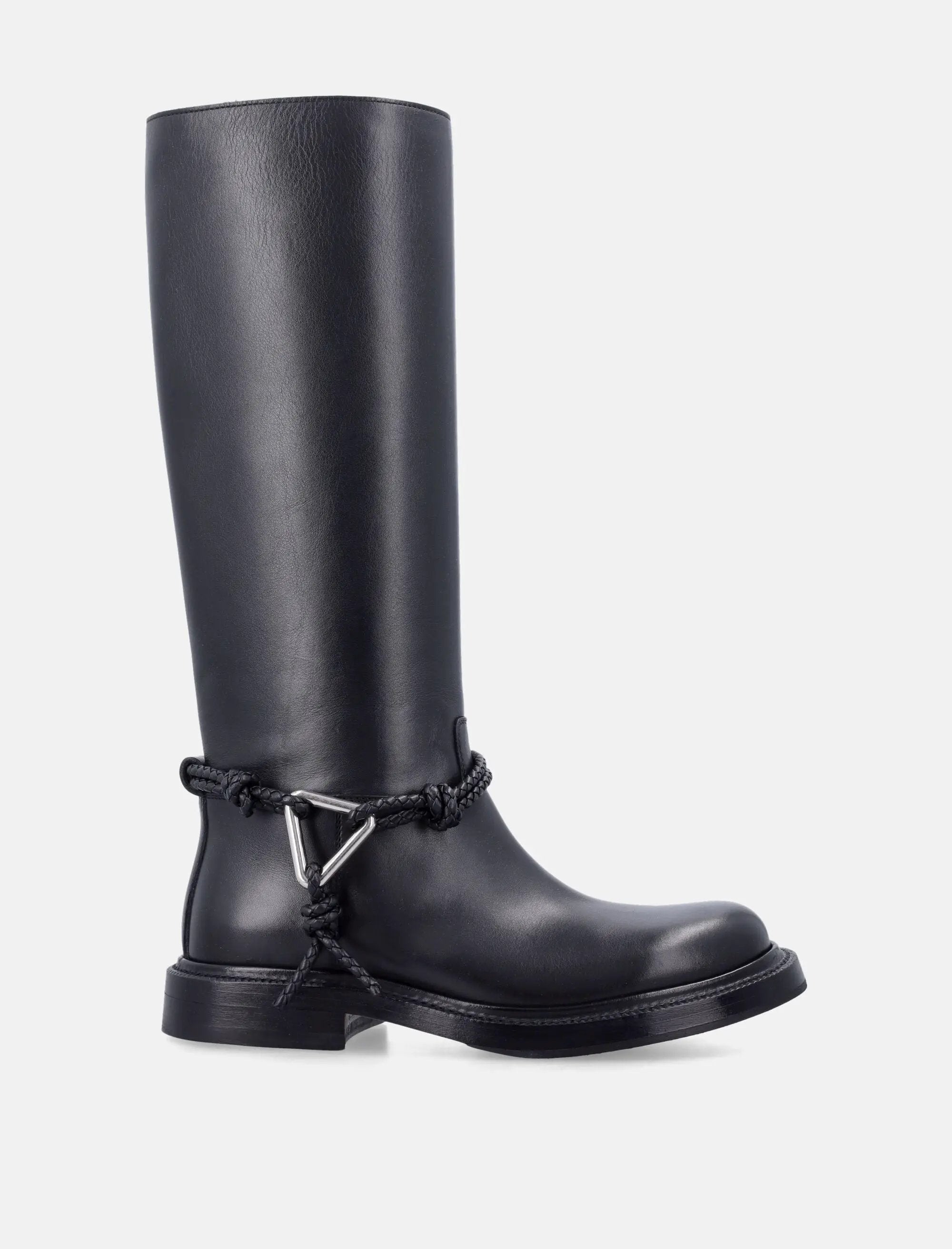 James Knee High Calfskin Boots Bottega veneta – Гарантія оригінальності – боковий вид