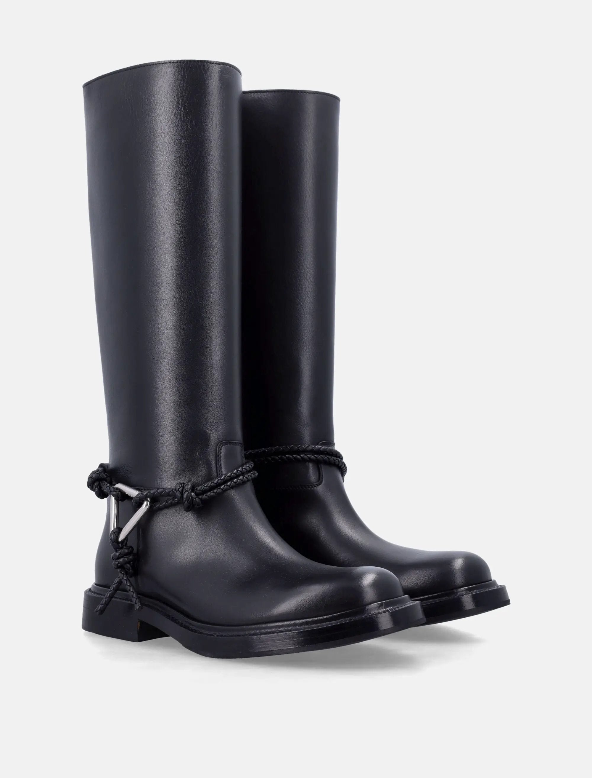 James Knee High Calfskin Boots Bottega veneta – Гарантія оригінальності – вид ззаду