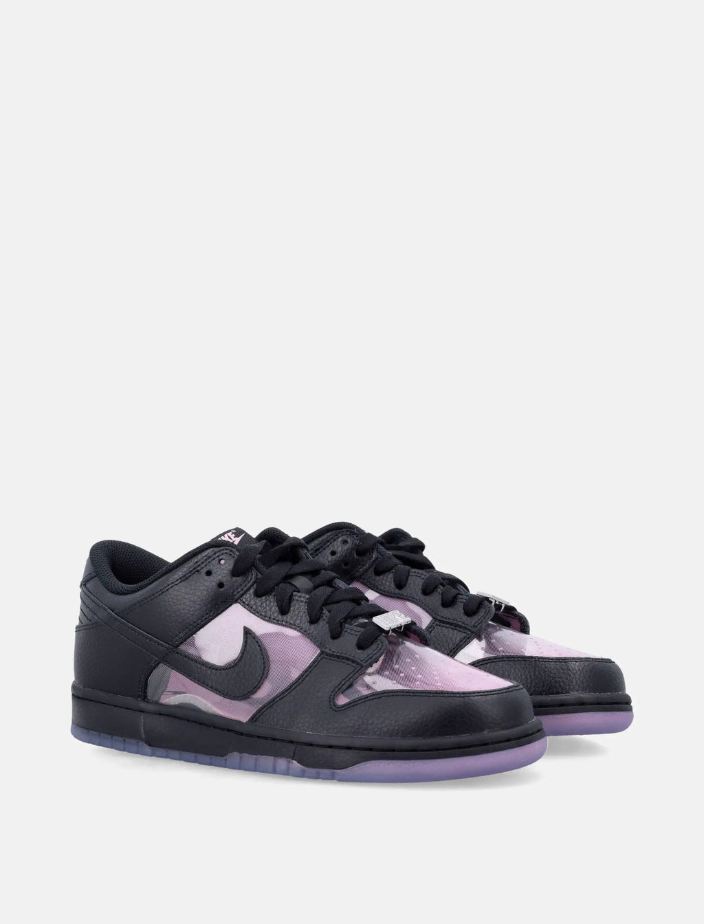 Dunk Low Sneakers In Black Leather With Pink Rise Accents Nike – Гарантія оригінальності – детальний вид