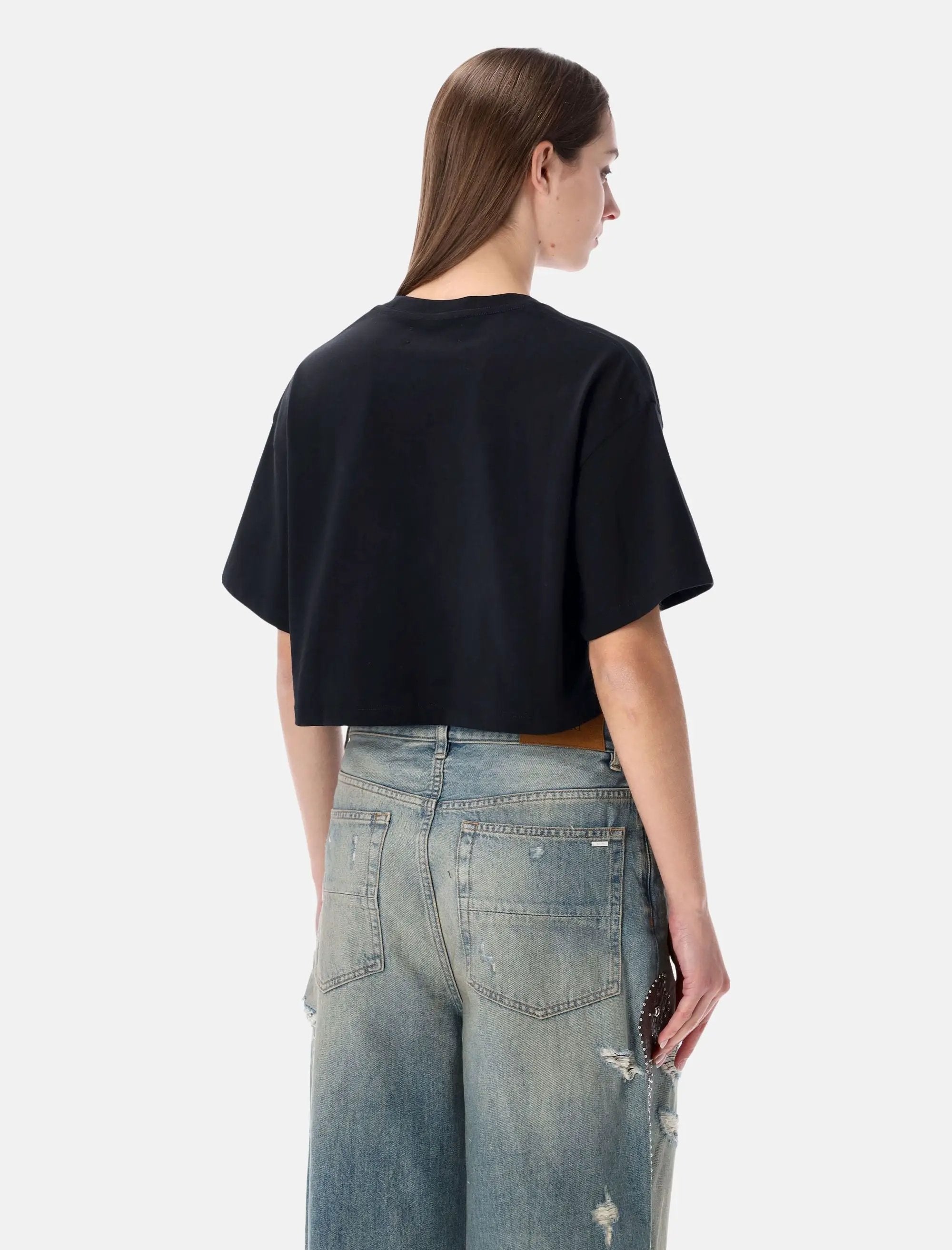 Оригінальна Arts District Cropped Cotton Tee Amiri – вид ззаду