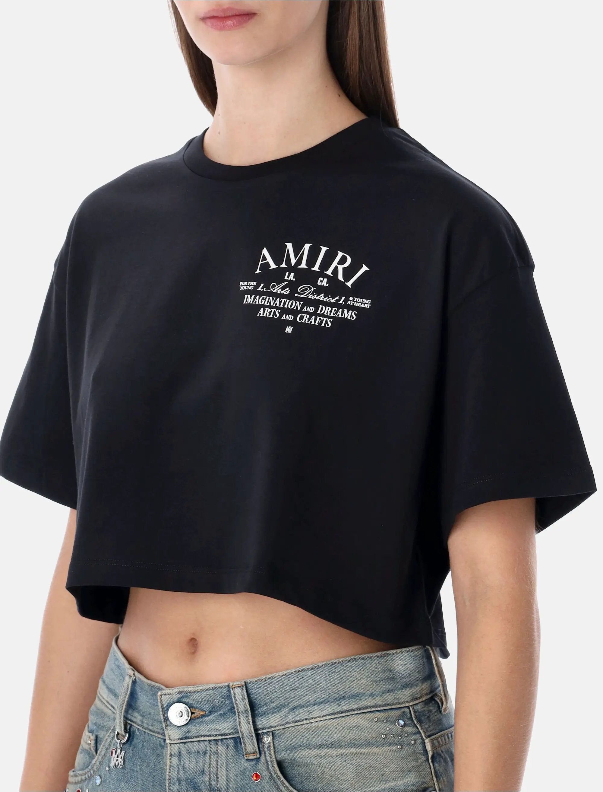 Оригінальна Arts District Cropped Cotton Tee Amiri – детальний вид