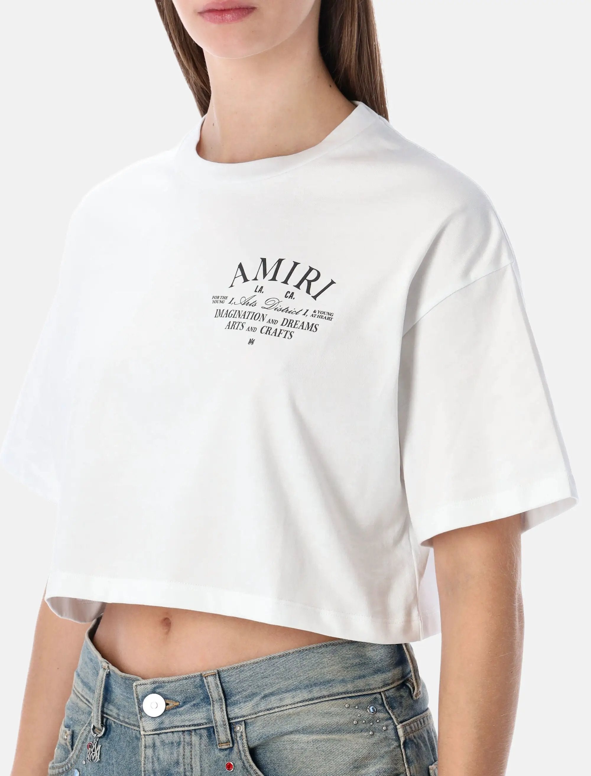 Оригінальна Arts District Cropped Cotton Tee Amiri – детальний вид