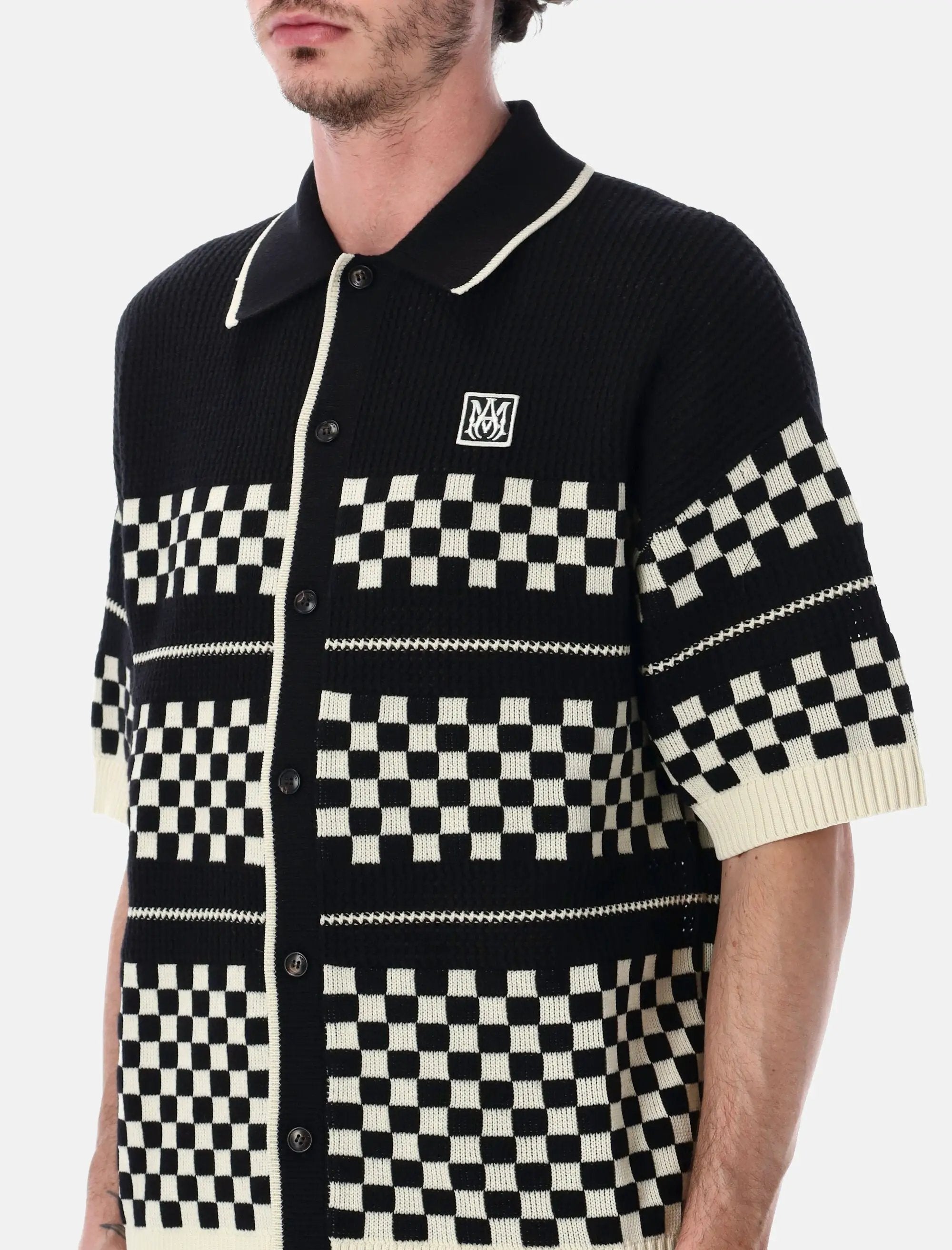 Checkered Mesh Wool Shirt Amiri оригінал – Купити в Україні – детальний вид