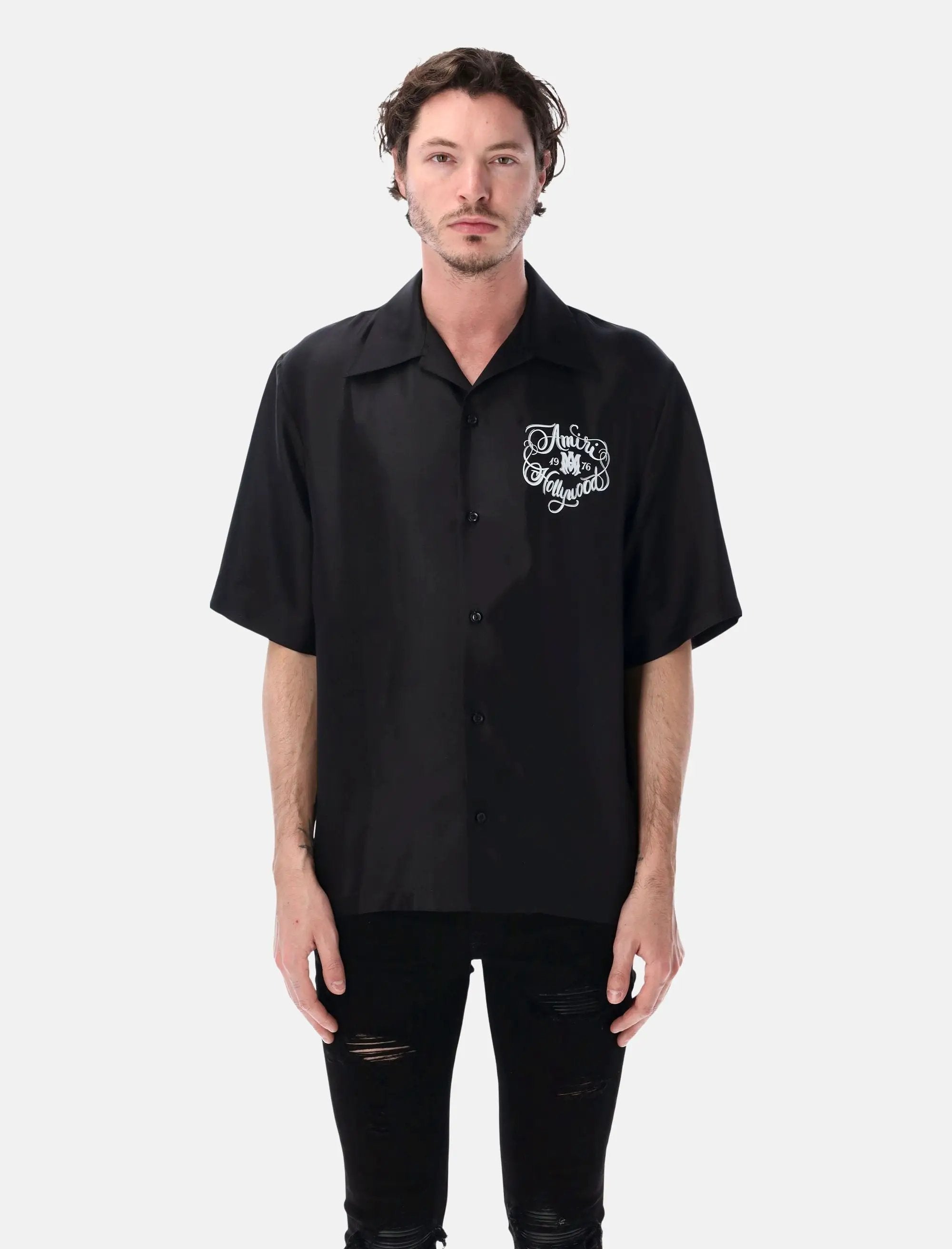 Оригінальна Hollywood Silk Camp Shirt Amiri – боковий вид