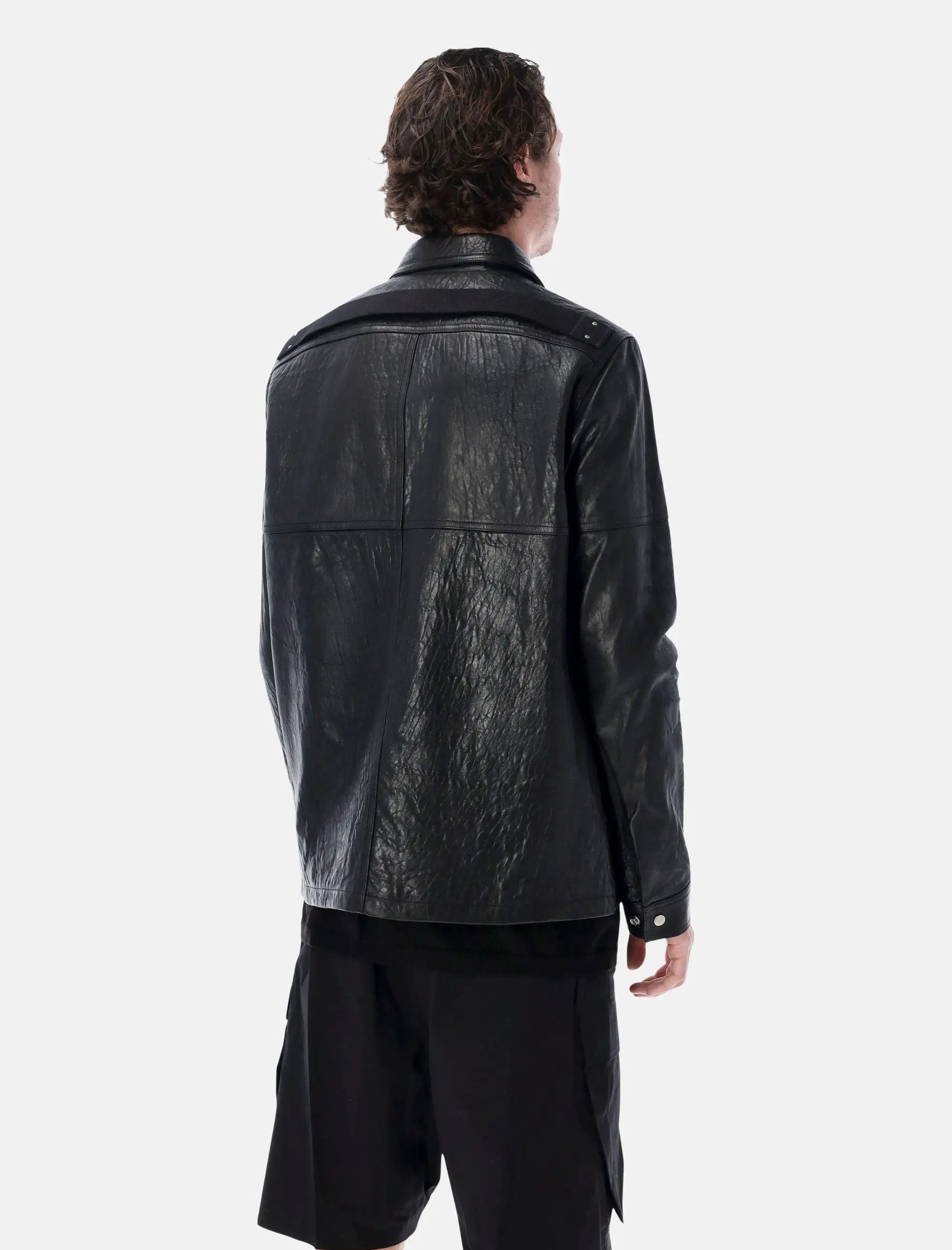 Brad Leather Jacket Rick owens – Гарантія оригінальності – вид ззаду