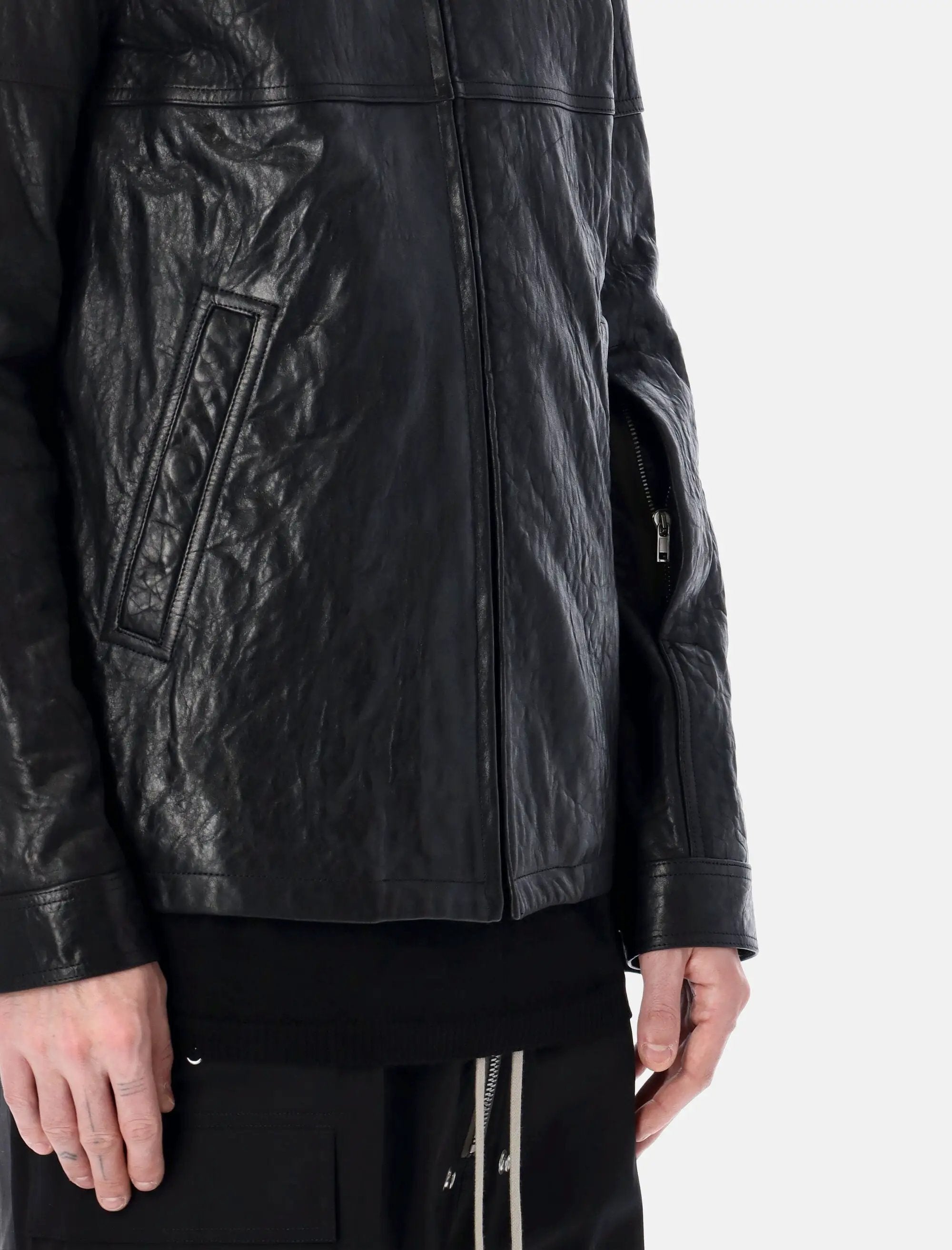 Brad Leather Jacket Rick owens – Гарантія оригінальності – детальний вид