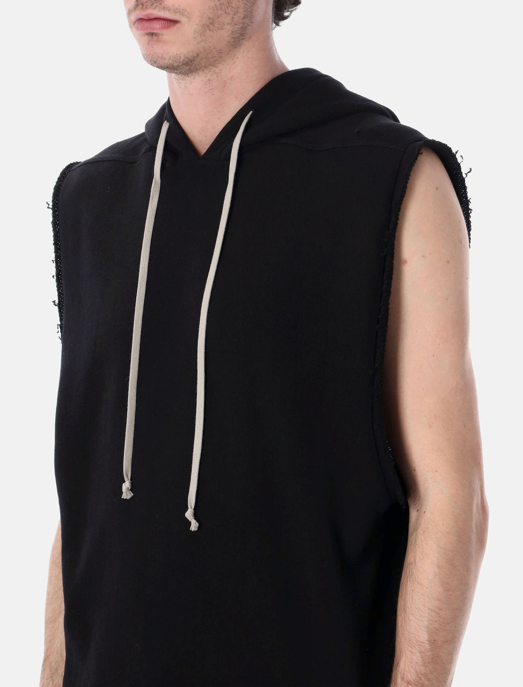 Sleeveless Black Hoodie Rick owens – Гарантія оригінальності – вид ззаду