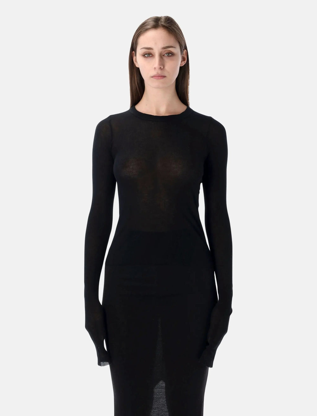 Cropped Rib Top Rick owens оригінал – Купити в Україні – боковий вид