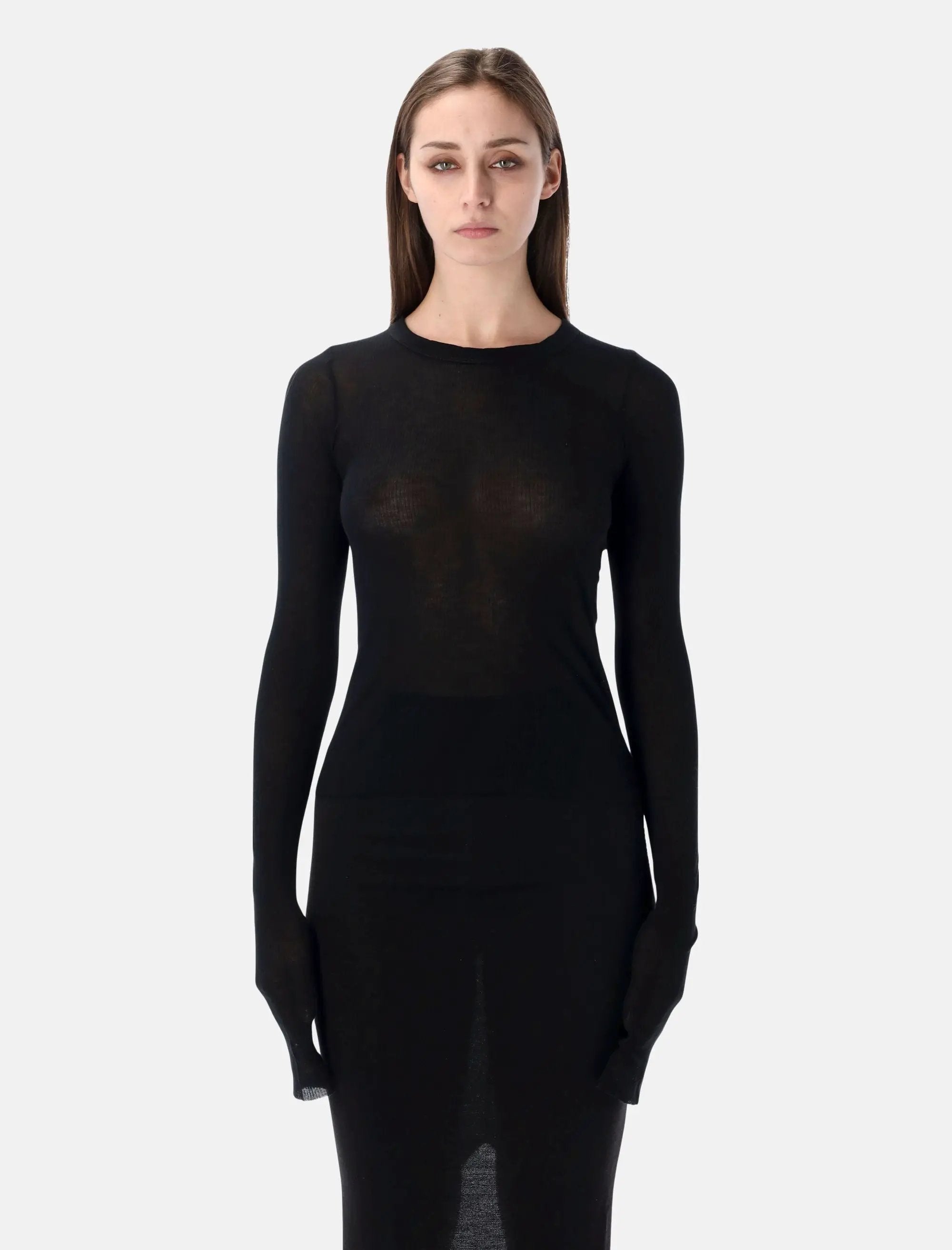 Cropped Rib Top Rick owens оригінал – Купити в Україні – боковий вид