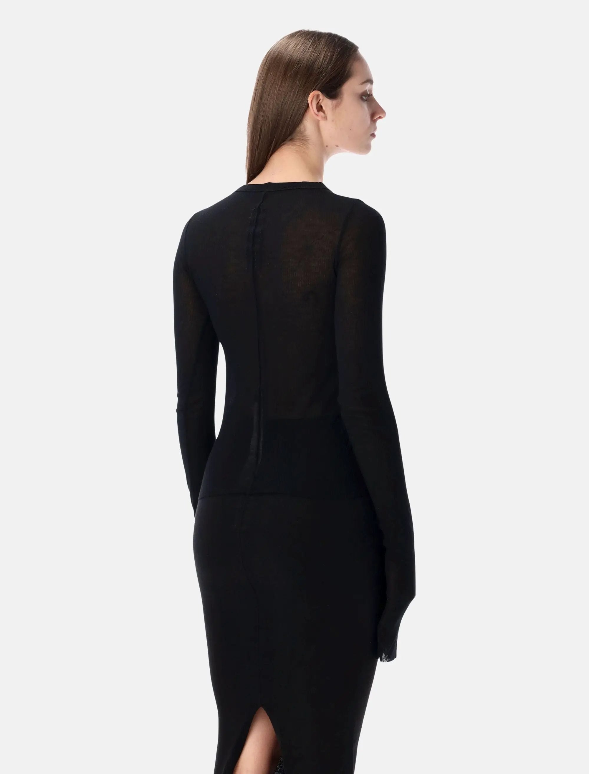 Cropped Rib Top Rick owens оригінал – Купити в Україні – вид ззаду