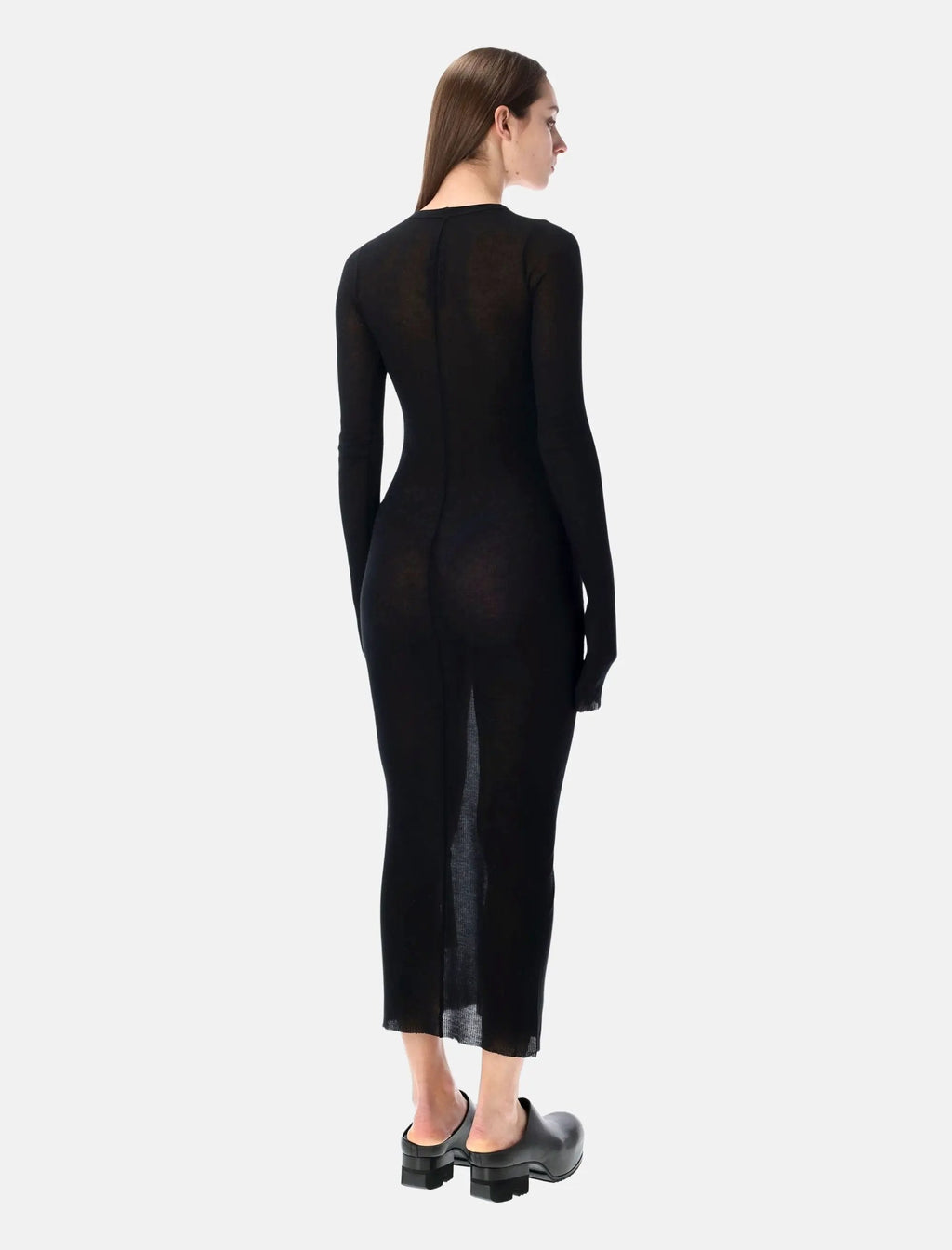 Ribbed Long Sleeves Dress Rick owens оригінал – Купити в Україні – вид ззаду