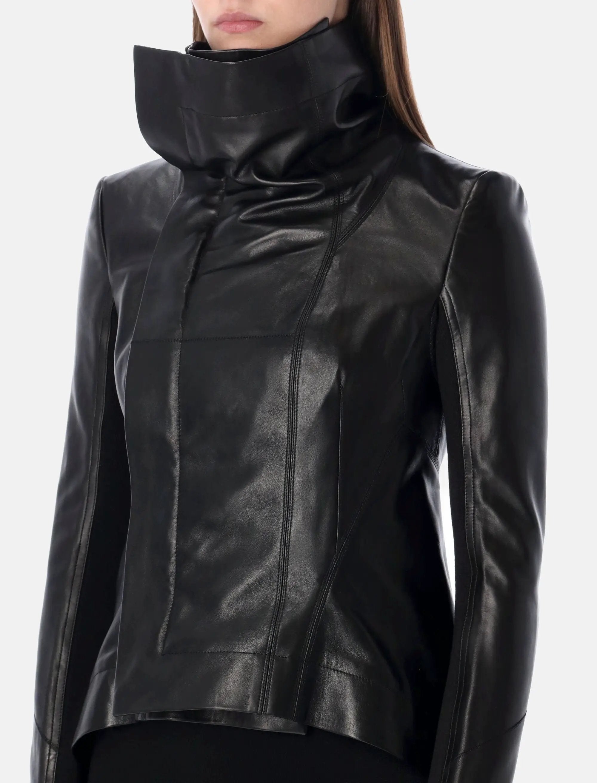 Naska Leather Biker Jacket Rick owens – Гарантія оригінальності – детальний вид