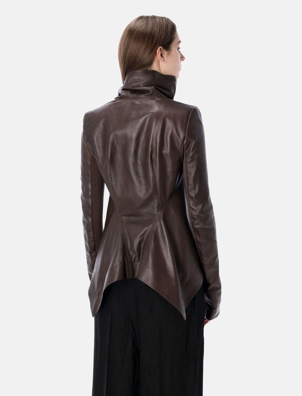 Naska Leather Biker Jacket Rick owens – Гарантія оригінальності – вид ззаду