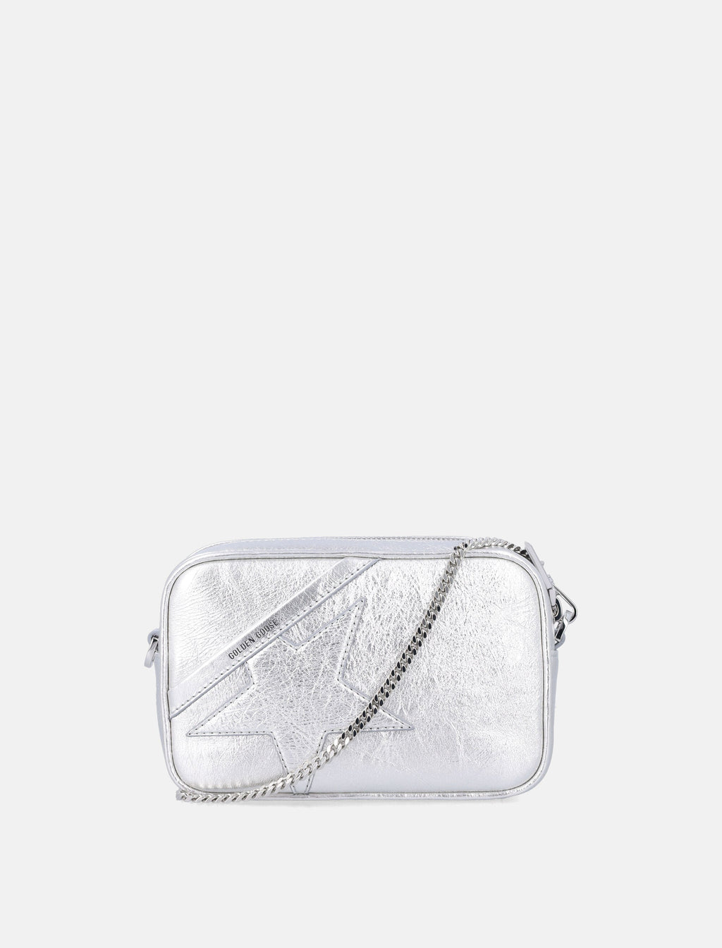 Mini Star Bag In Silver Leather Golden goose – Гарантія оригінальності – боковий вид