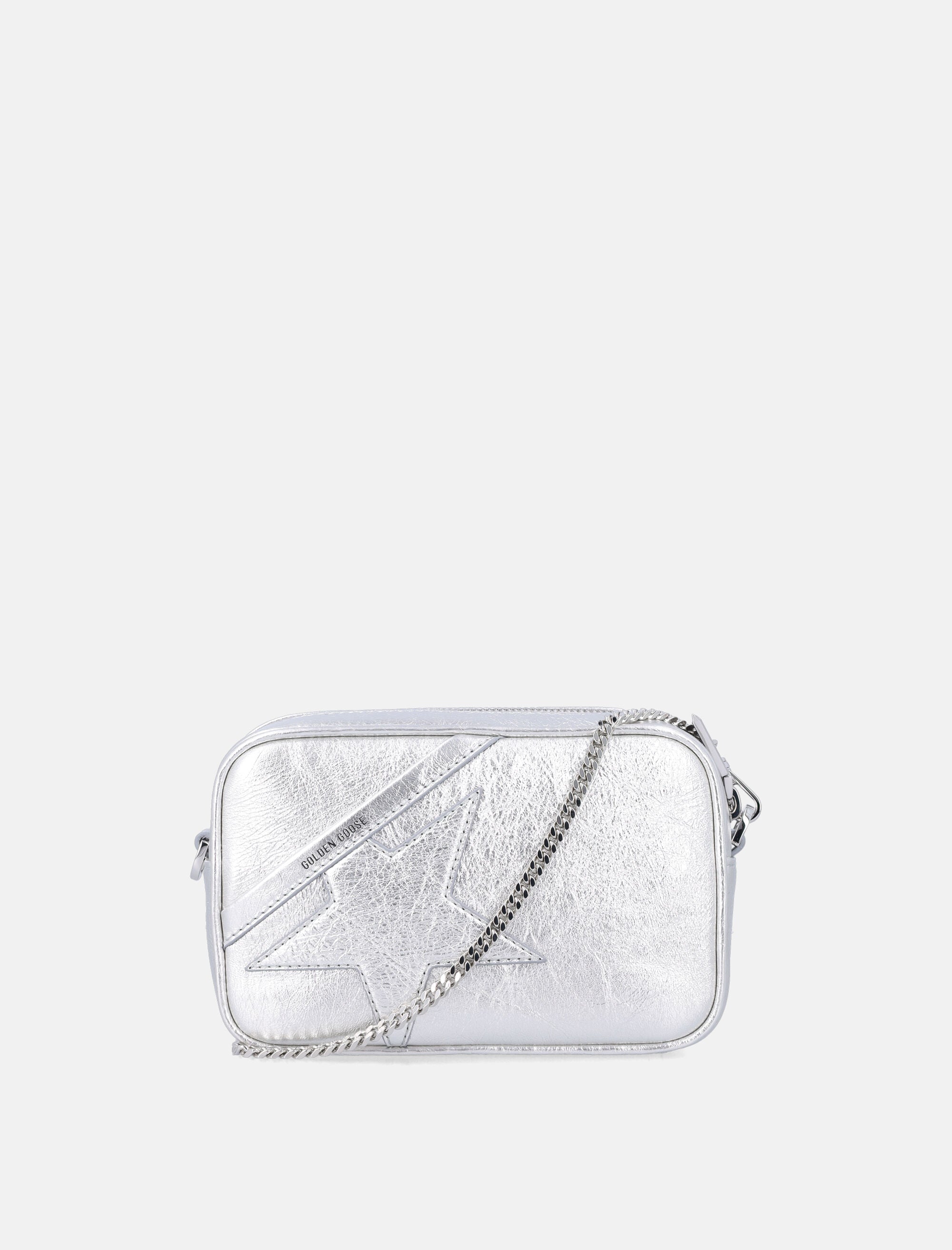 Mini Star Bag In Silver Leather Golden goose – Гарантія оригінальності – боковий вид