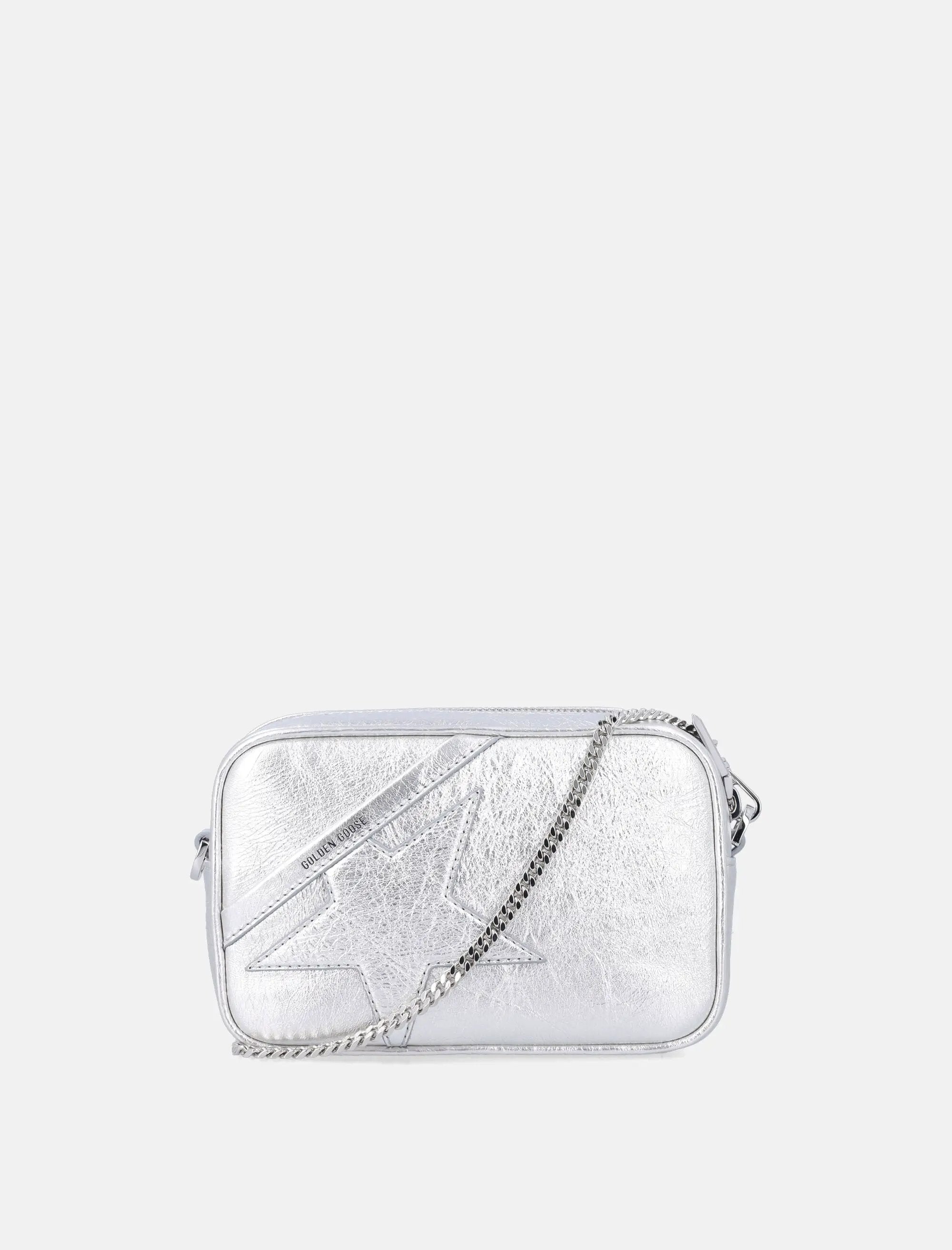 Mini Star Bag In Silver Leather Golden goose – Гарантія оригінальності – боковий вид