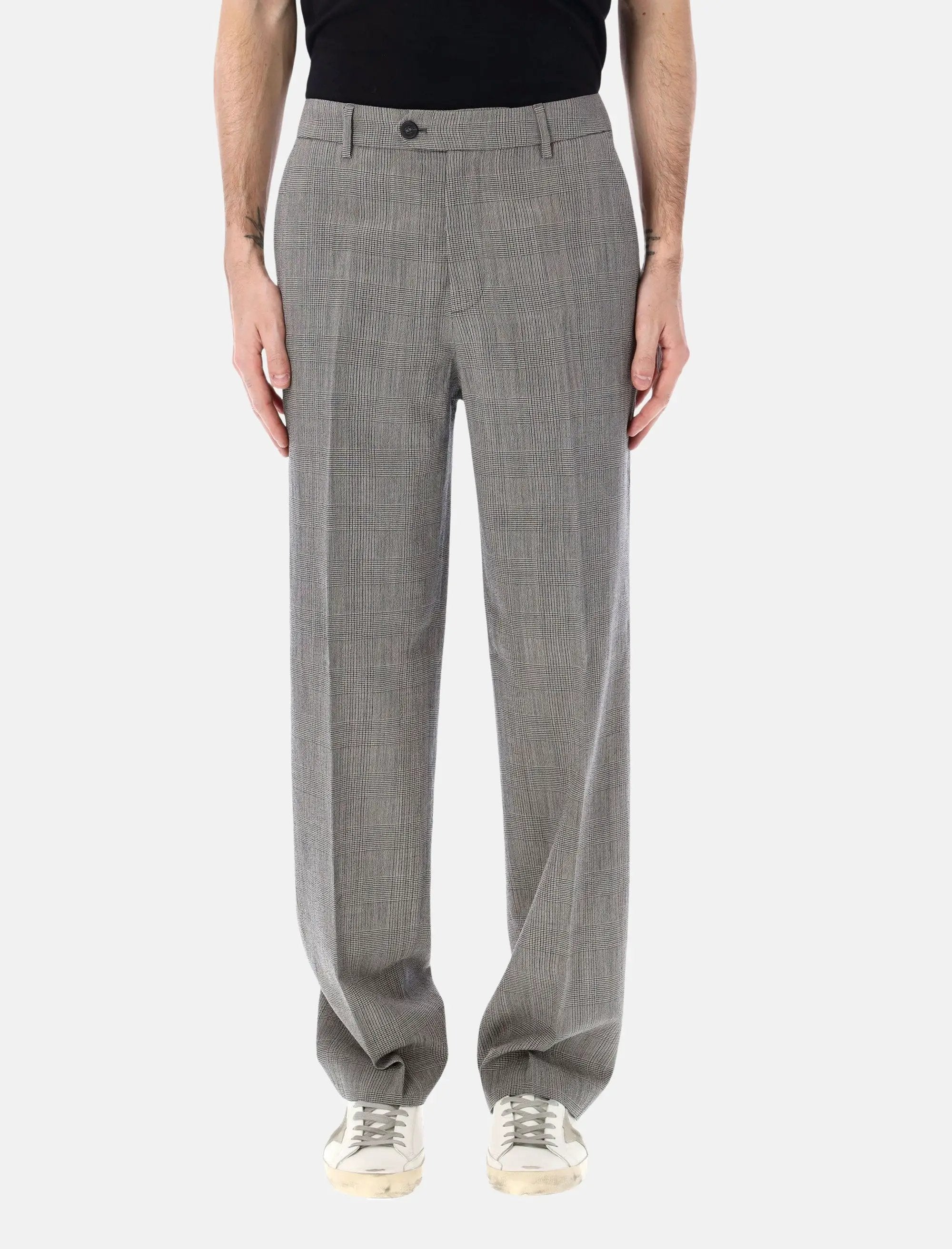 Оригінальна Prince Of Wales Check Slim Pants Golden goose – боковий вид