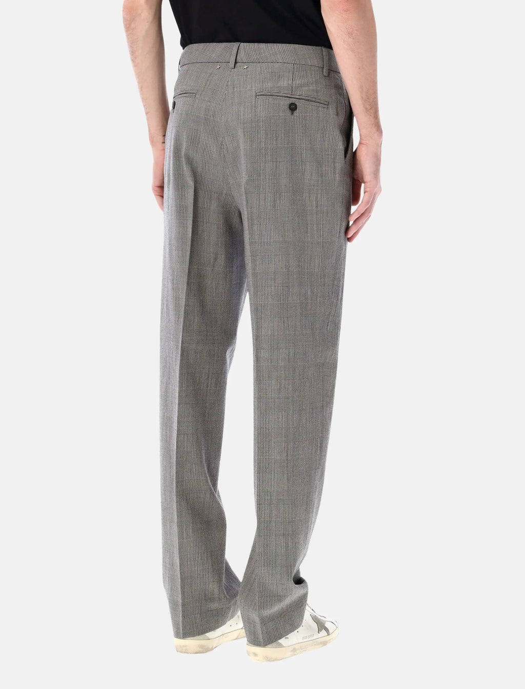 Оригінальна Prince Of Wales Check Slim Pants Golden goose – вид ззаду