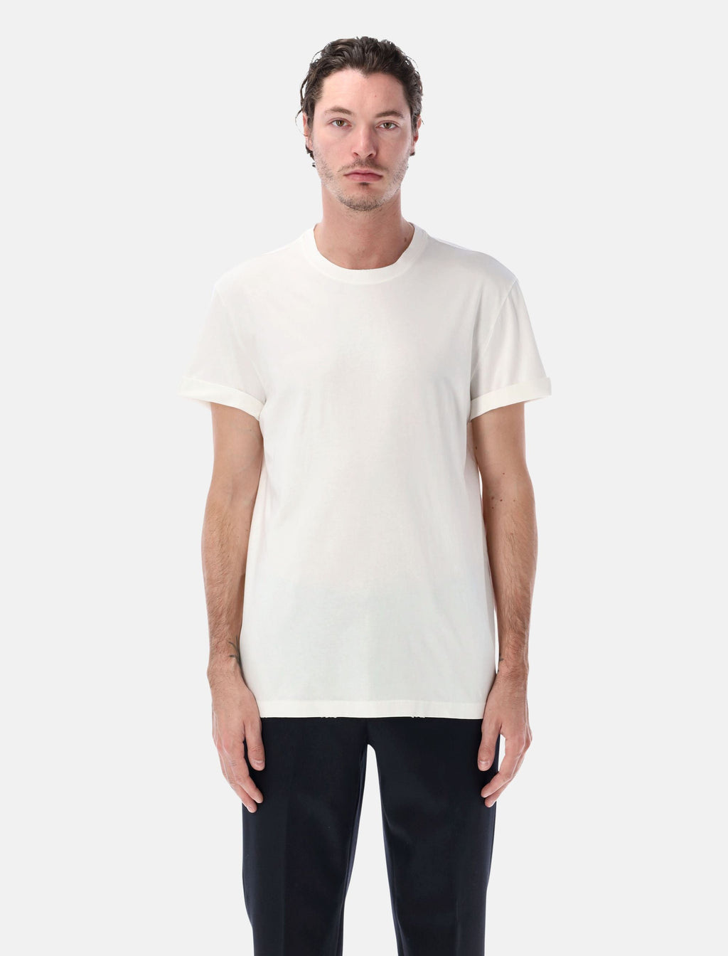 White Distressed Cotton T Shirt Golden goose оригінал – Купити в Україні – вид ззаду