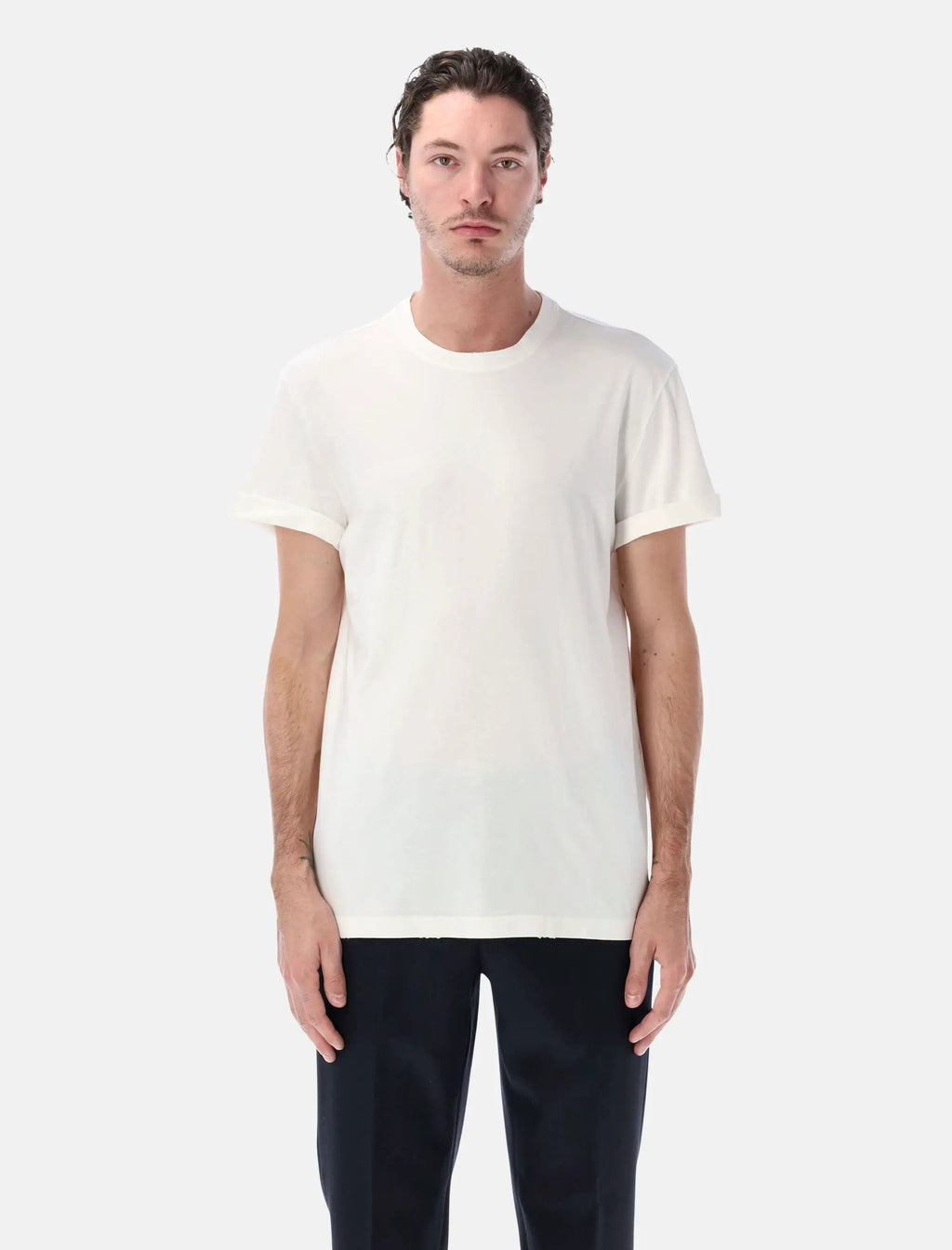 White Distressed Cotton T Shirt Golden goose оригінал – Купити в Україні – збільшений вид
