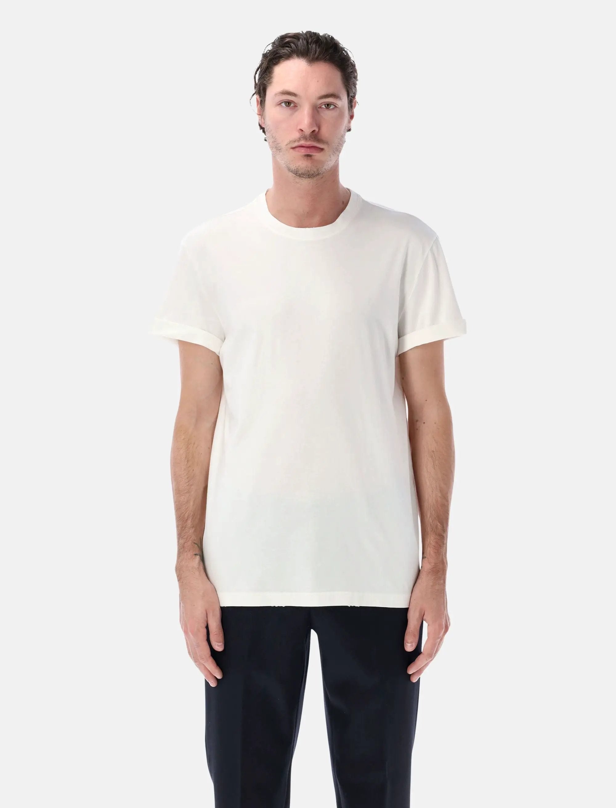 White Distressed Cotton T Shirt Golden goose оригінал – Купити в Україні – збільшений вид