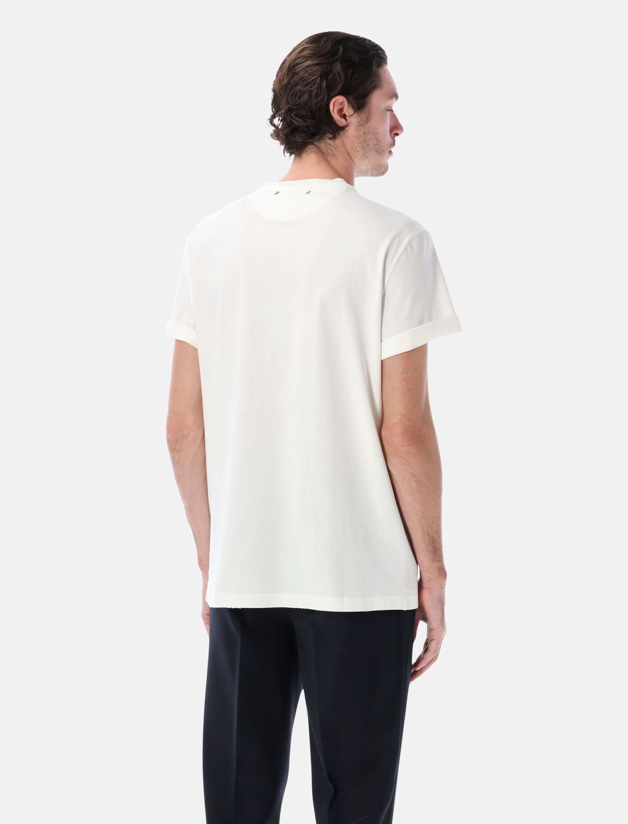 White Distressed Cotton T Shirt Golden goose оригінал – Купити в Україні – детальний вид