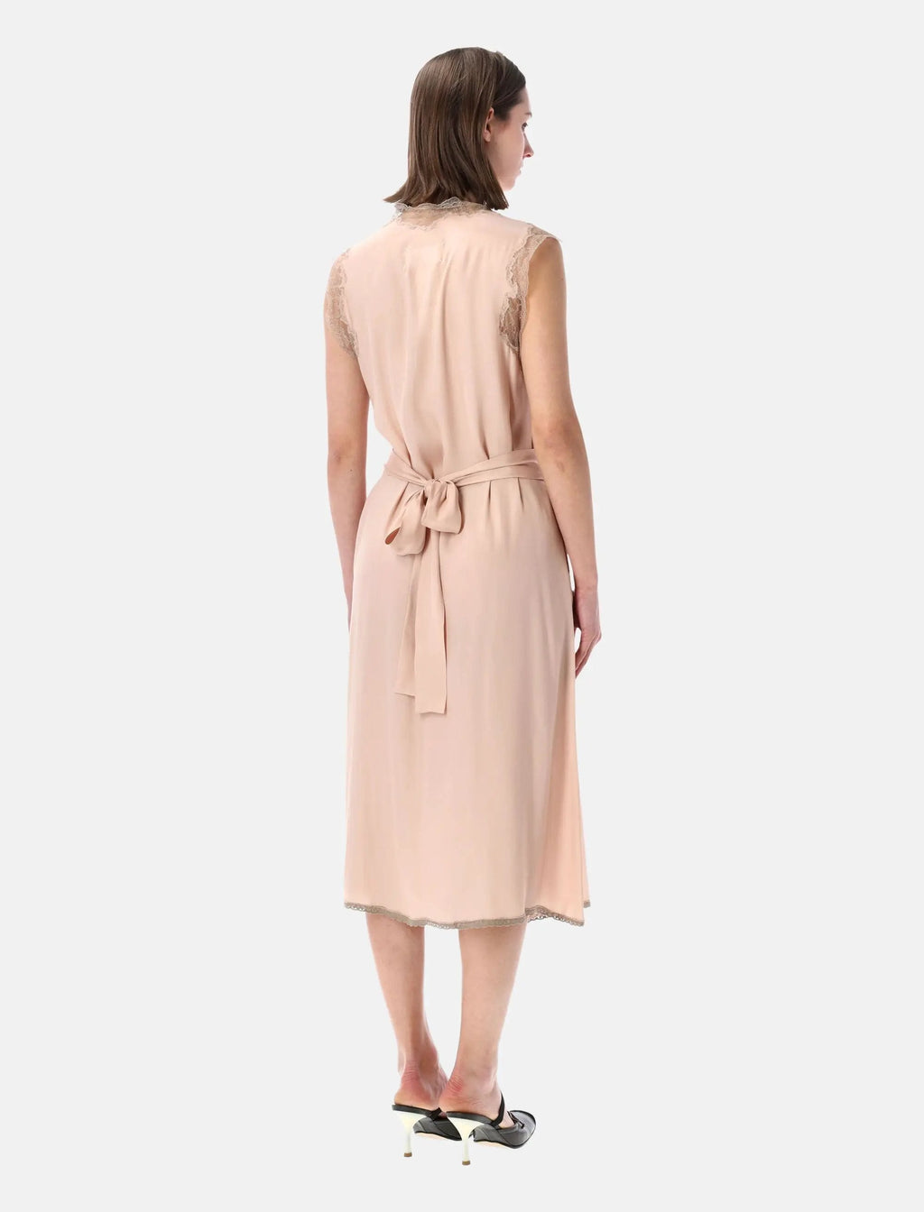 Silk Lace Detail MIDI Dress Maison margiela оригінал – Купити в Україні – вид ззаду