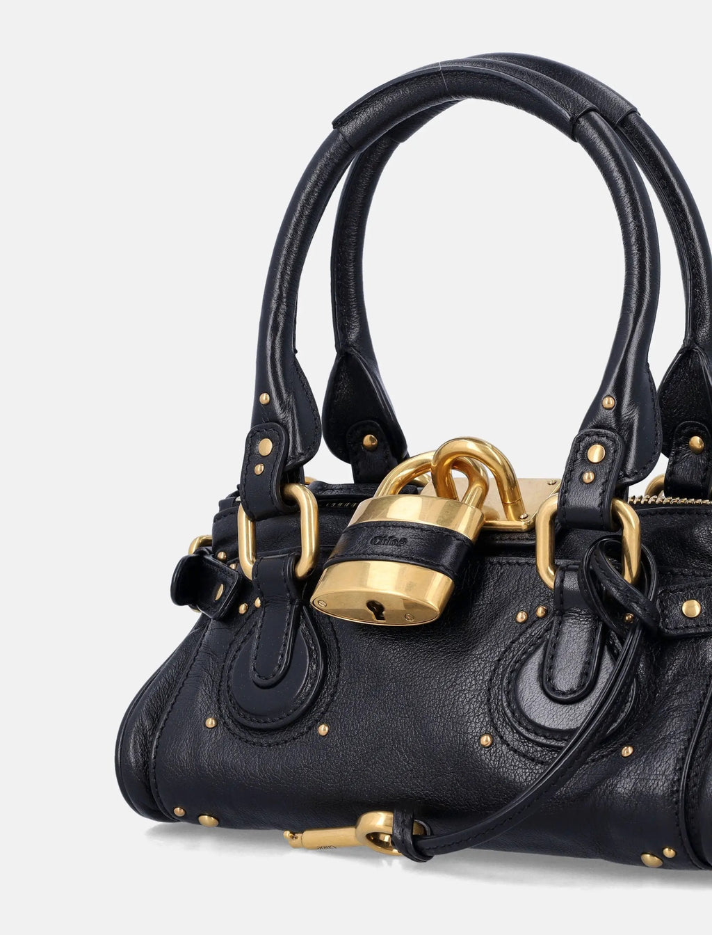 Small Paddington Grained Leather Bag Chloe – Гарантія оригінальності – вид ззаду