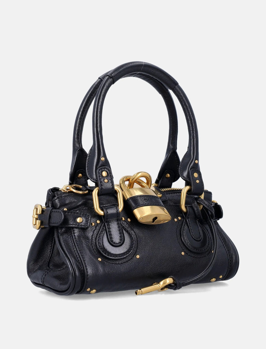 Small Paddington Grained Leather Bag Chloe – Гарантія оригінальності – детальний вид