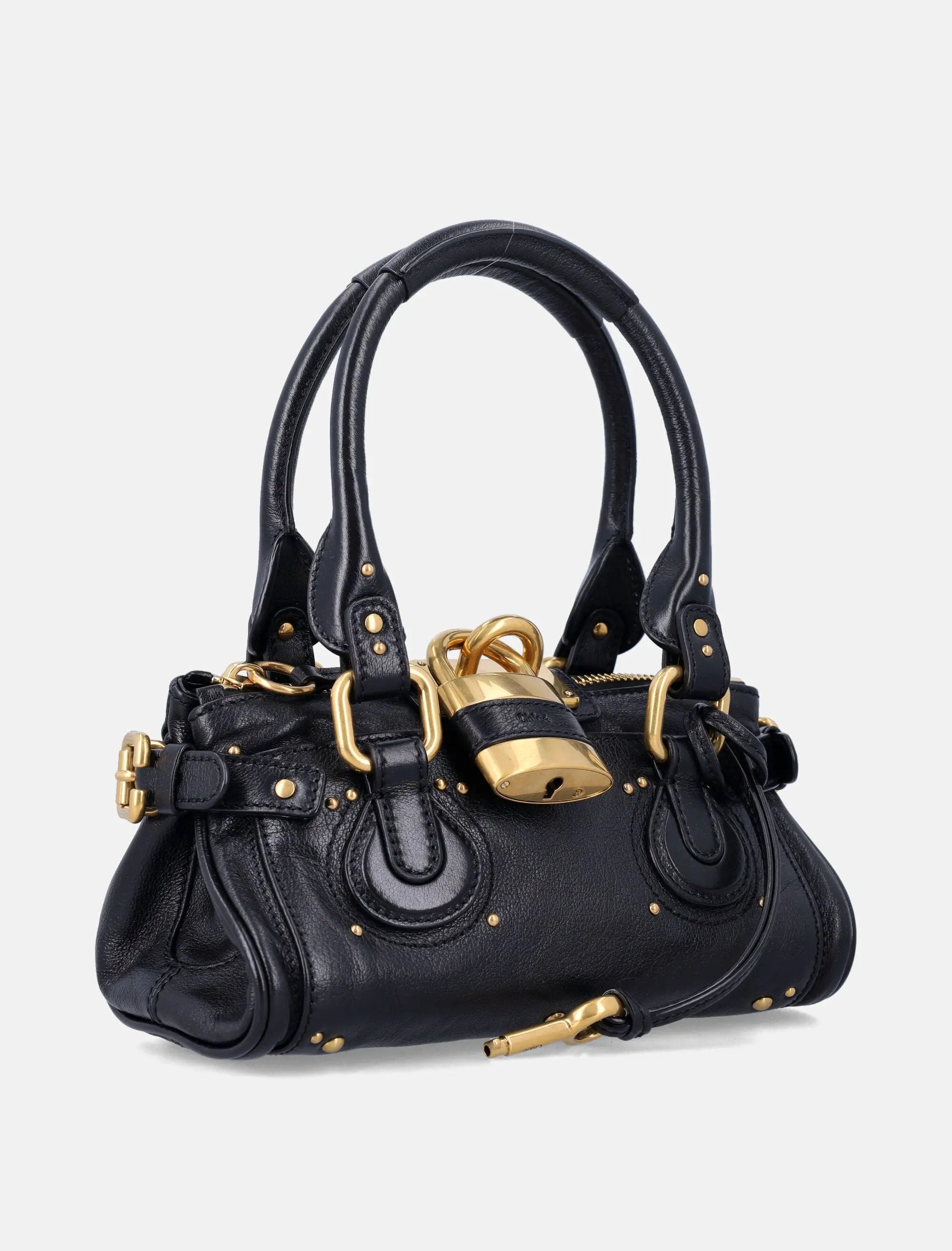 Small Paddington Grained Leather Bag Chloe – Гарантія оригінальності – детальний вид