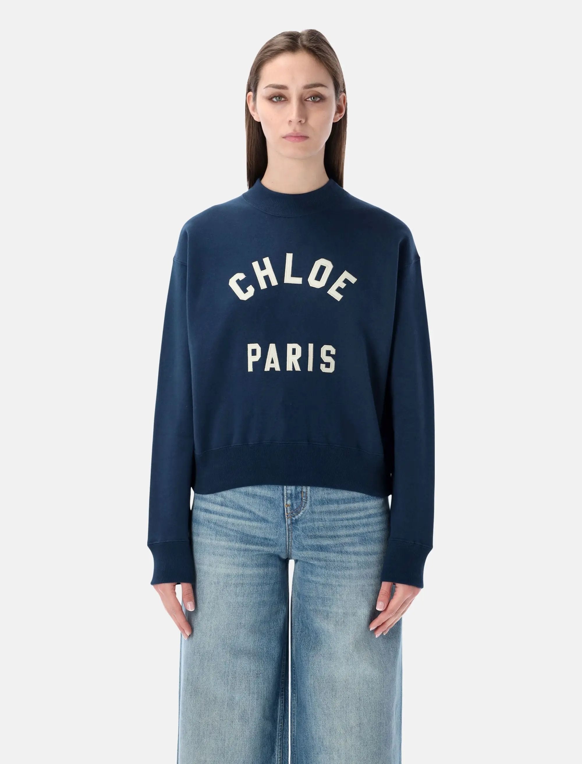 Оригінальна Varsity Logo Cotton Sweatshirt Chloe – боковий вид