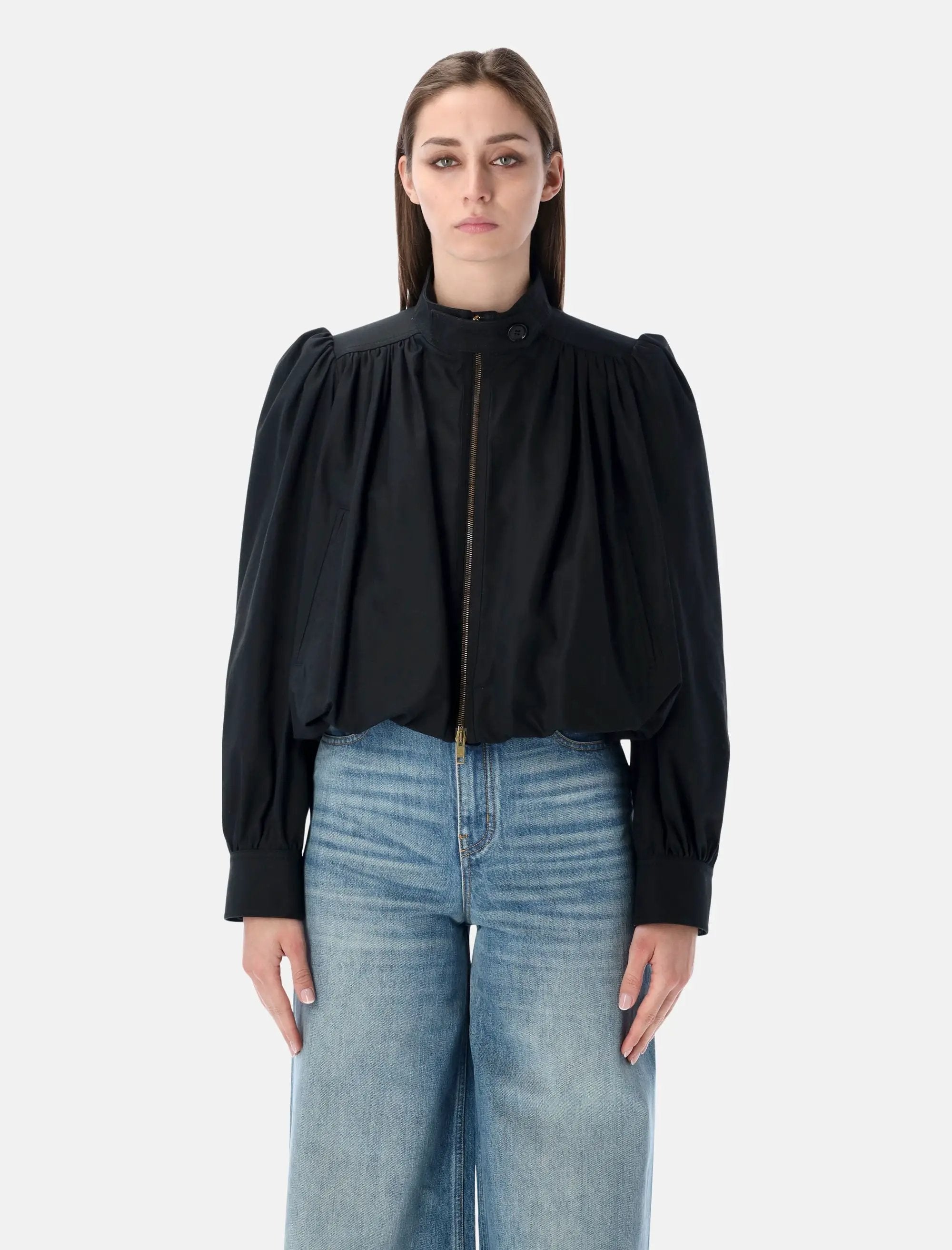 Gathered Cotton Boule Jacket Chloe – Гарантія оригінальності – боковий вид