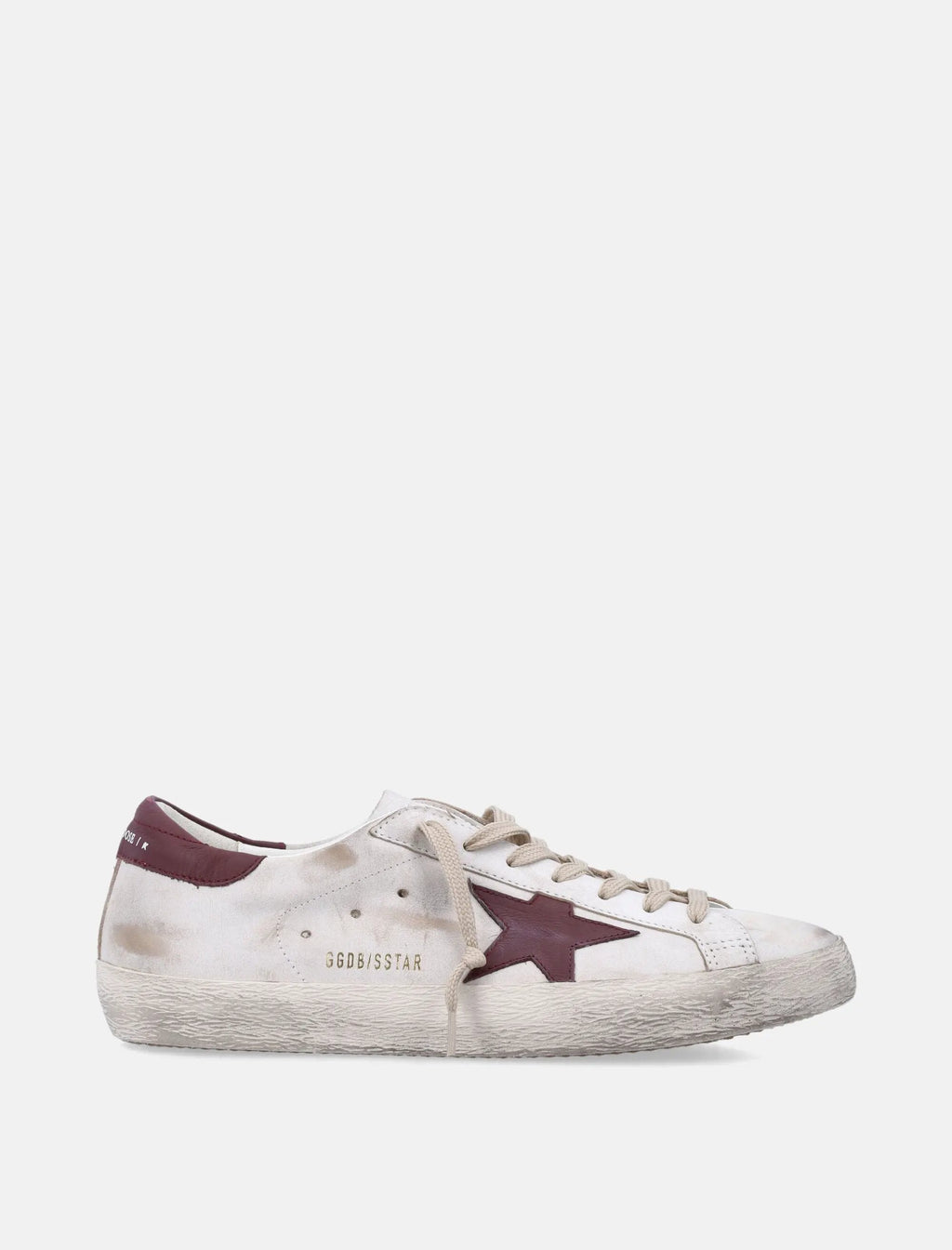 Super Star Sneakers White And Red Golden goose оригінал – Купити в Україні – боковий вид
