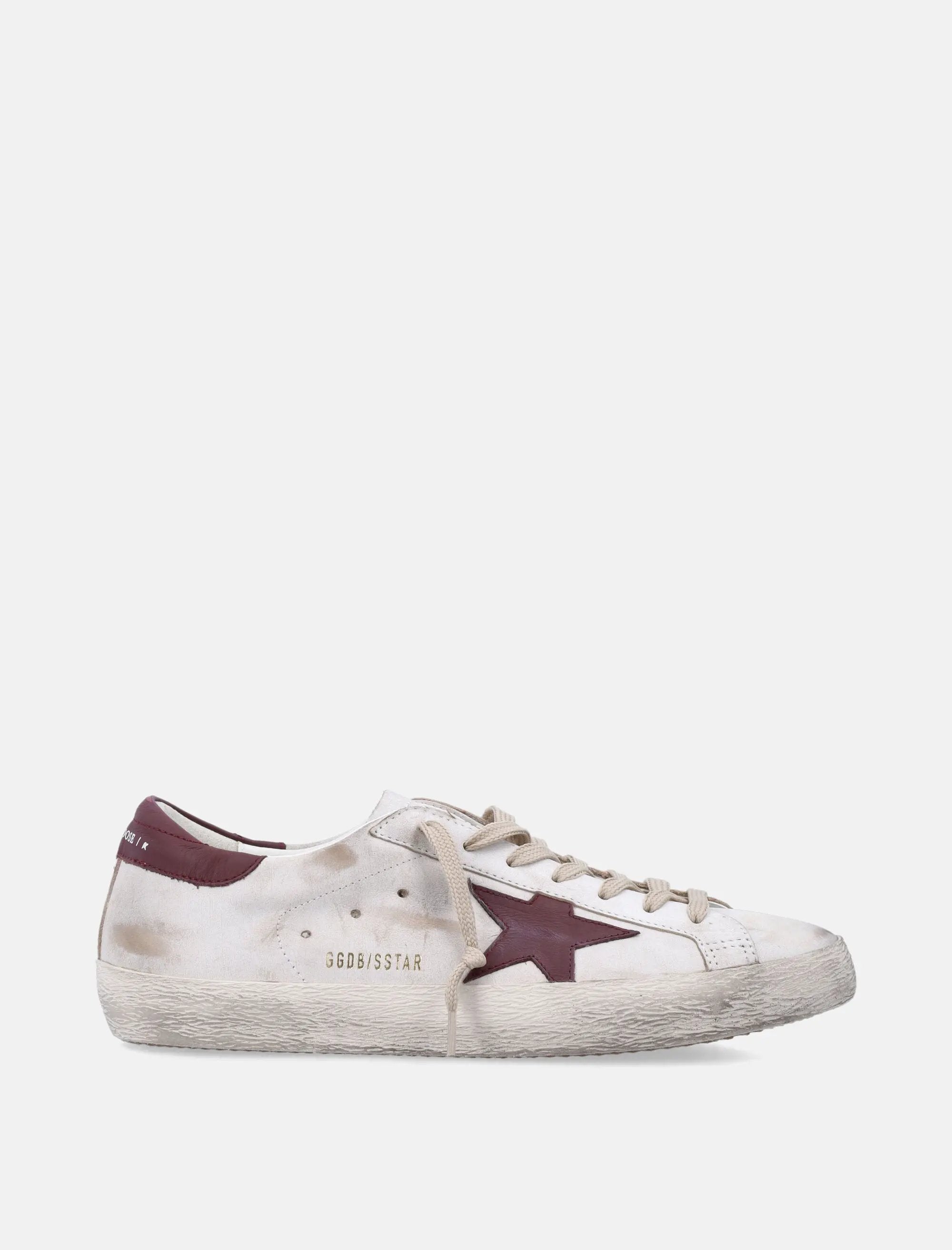Super Star Sneakers White And Red Golden goose оригінал – Купити в Україні – боковий вид