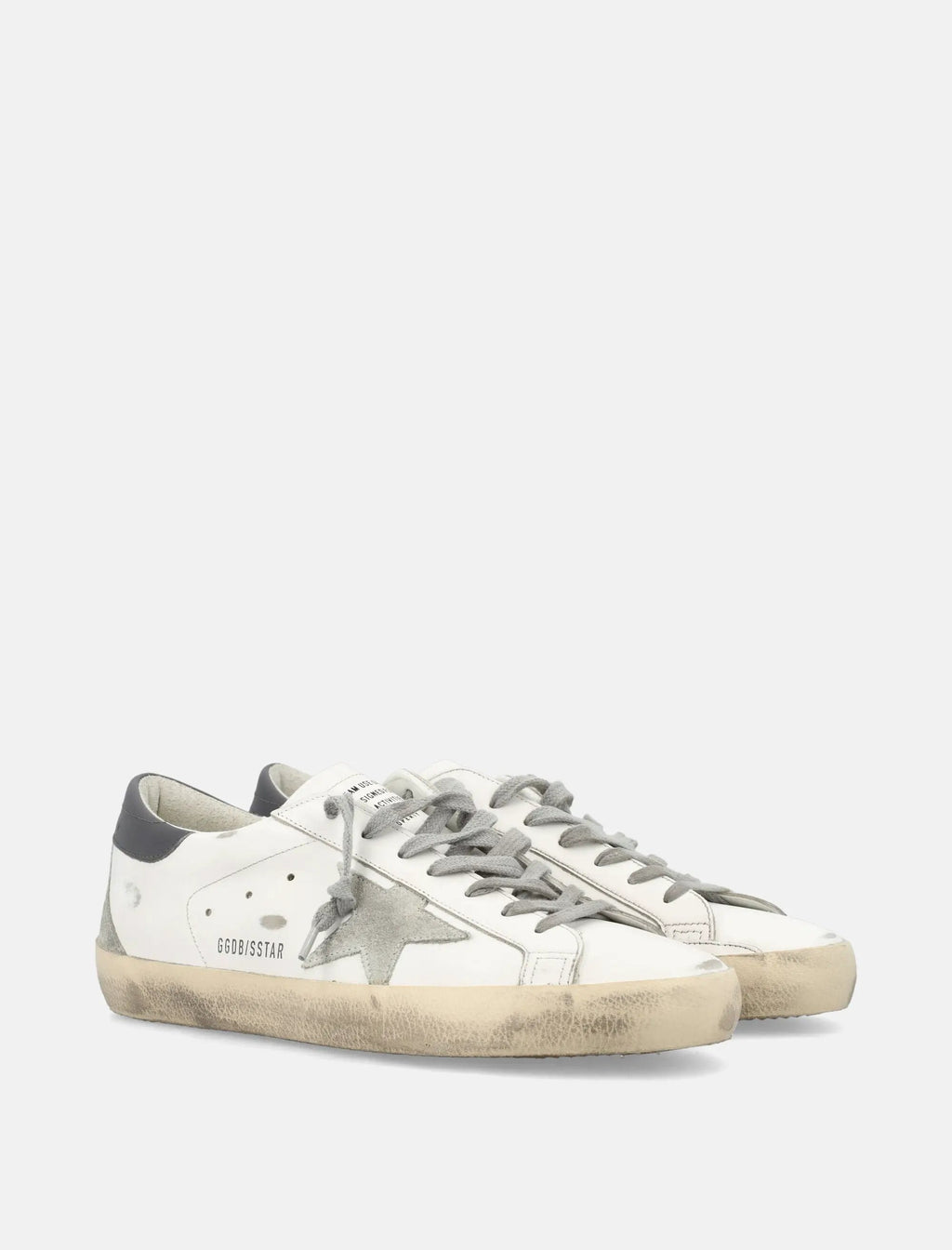 Super Star White And Gray Leather Sneaker Golden goose – Гарантія оригінальності – детальний вид