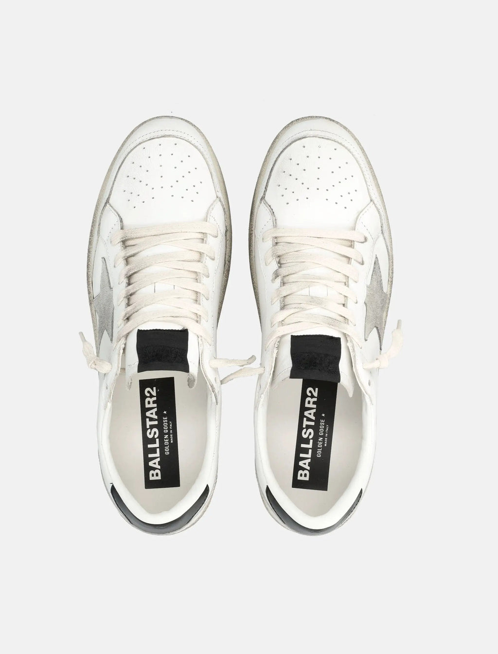 Ball Star White And Gray Leather Sneaker Golden goose оригінал – Купити в Україні – вид ззаду