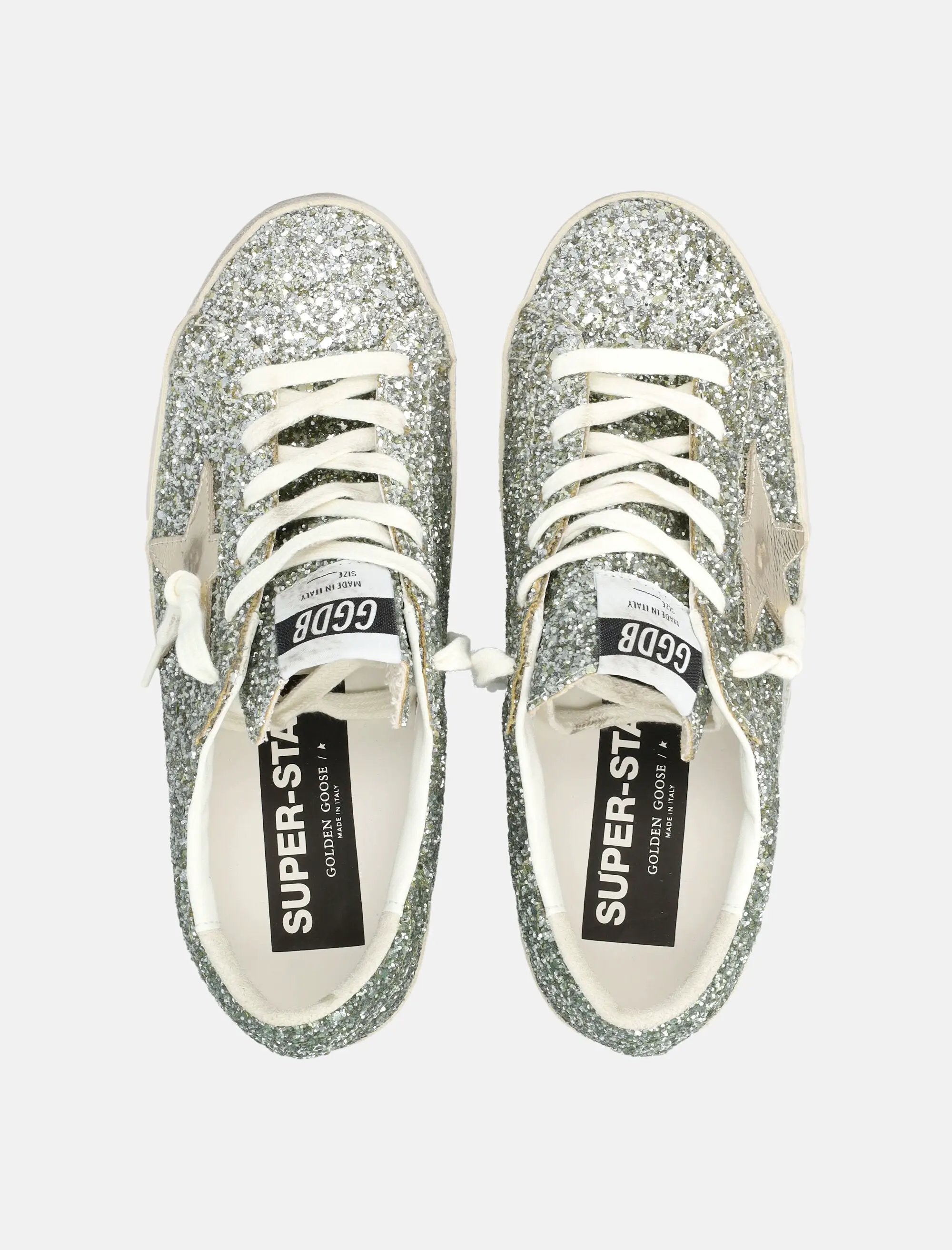 Оригінальна Glitter Super Star Womans Sneakers Golden goose – вид ззаду