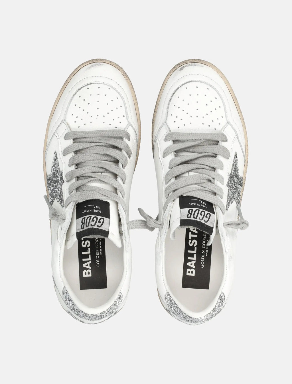 Оригінальна Womens Ball Star Sneakers With Glitter Star Golden goose – вид ззаду