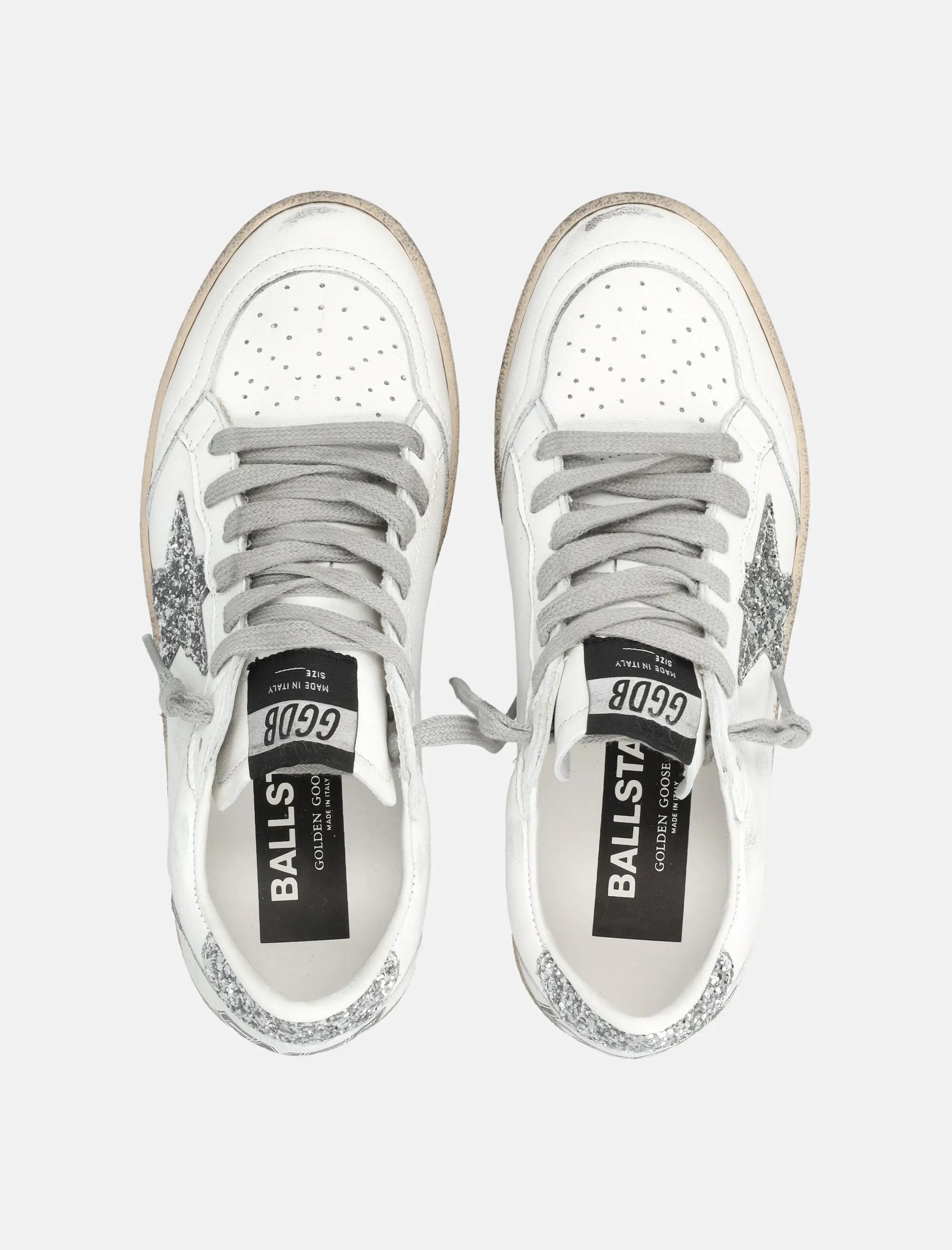 Оригінальна Womens Ball Star Sneakers With Glitter Star Golden goose – вид ззаду