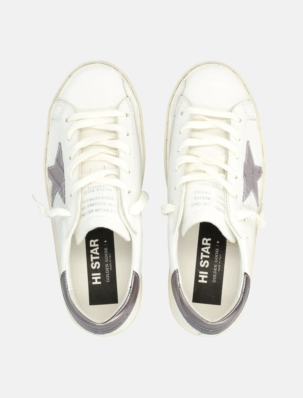 Hi Star White Sneakers Golden goose – Гарантія оригінальності – вид ззаду