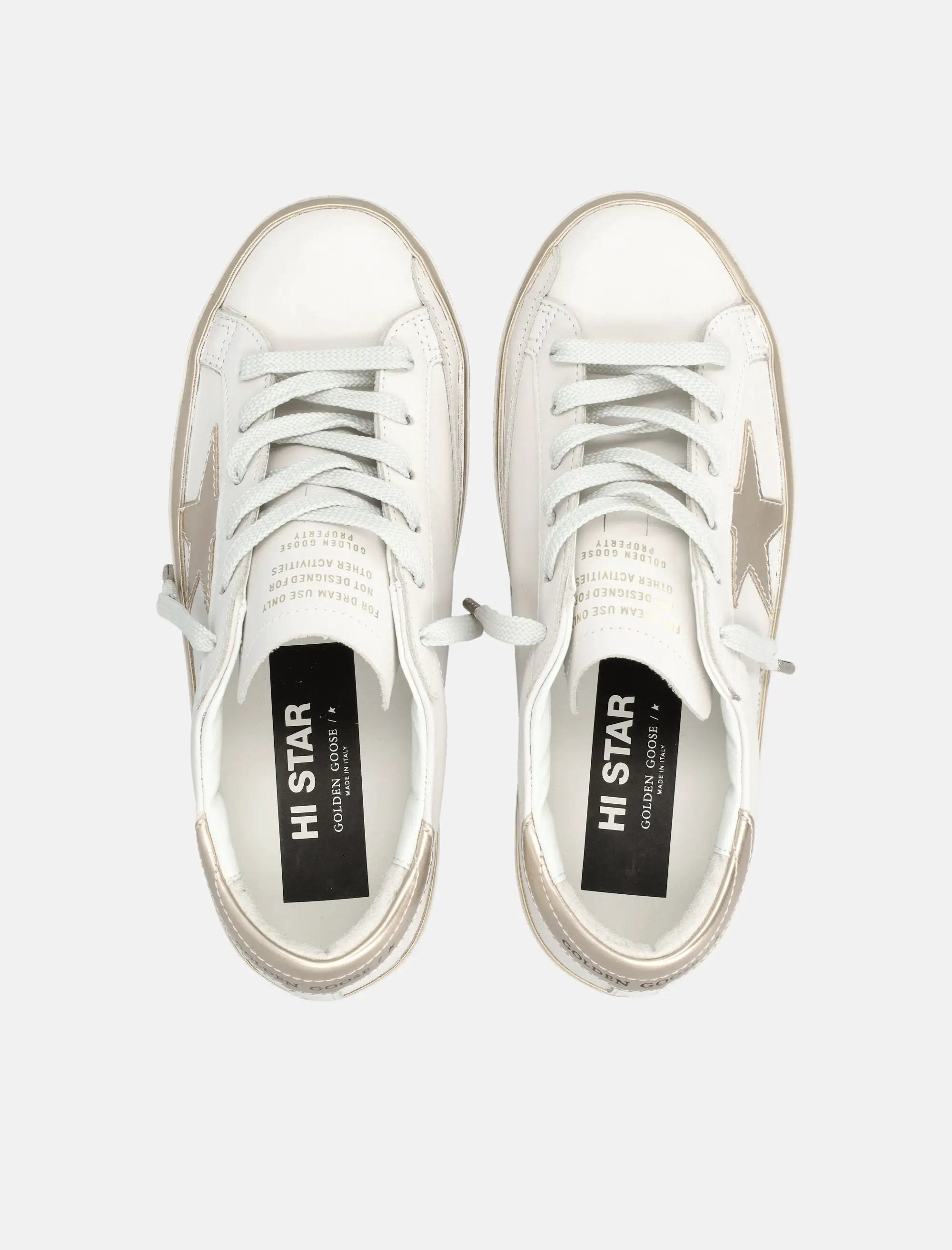 Hi Star White Sneakers Golden goose – Гарантія оригінальності – вид ззаду