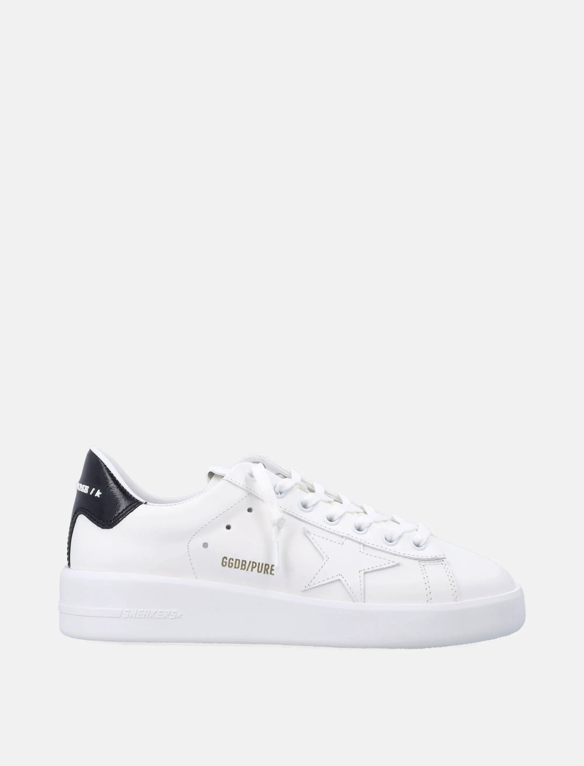 Pure Star White Leather Womans Sneakers Golden goose – Гарантія оригінальності – боковий вид