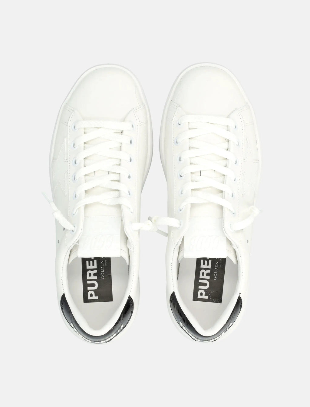 Pure Star White Leather Womans Sneakers Golden goose – Гарантія оригінальності – вид ззаду