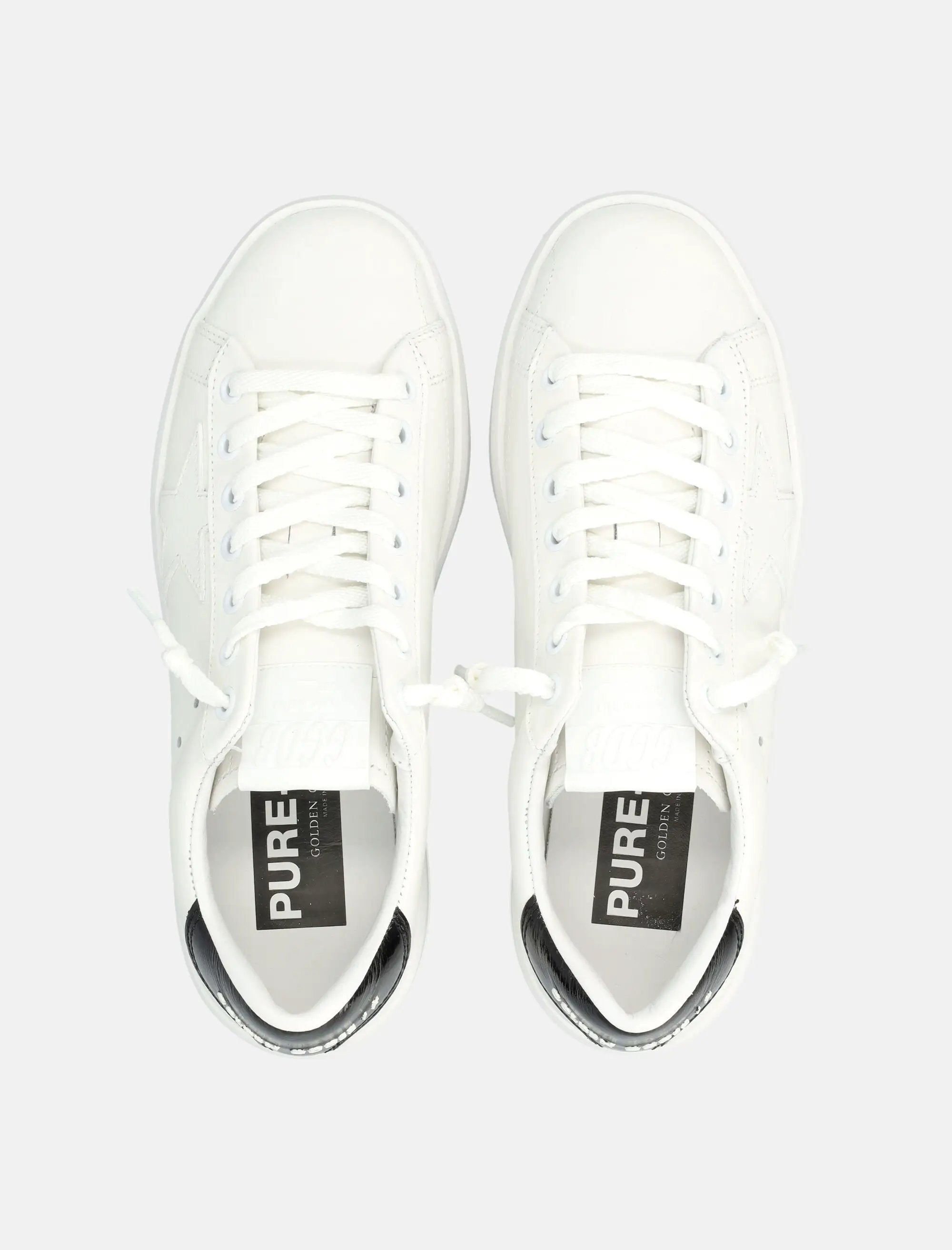 Pure Star White Leather Womans Sneakers Golden goose – Гарантія оригінальності – вид ззаду