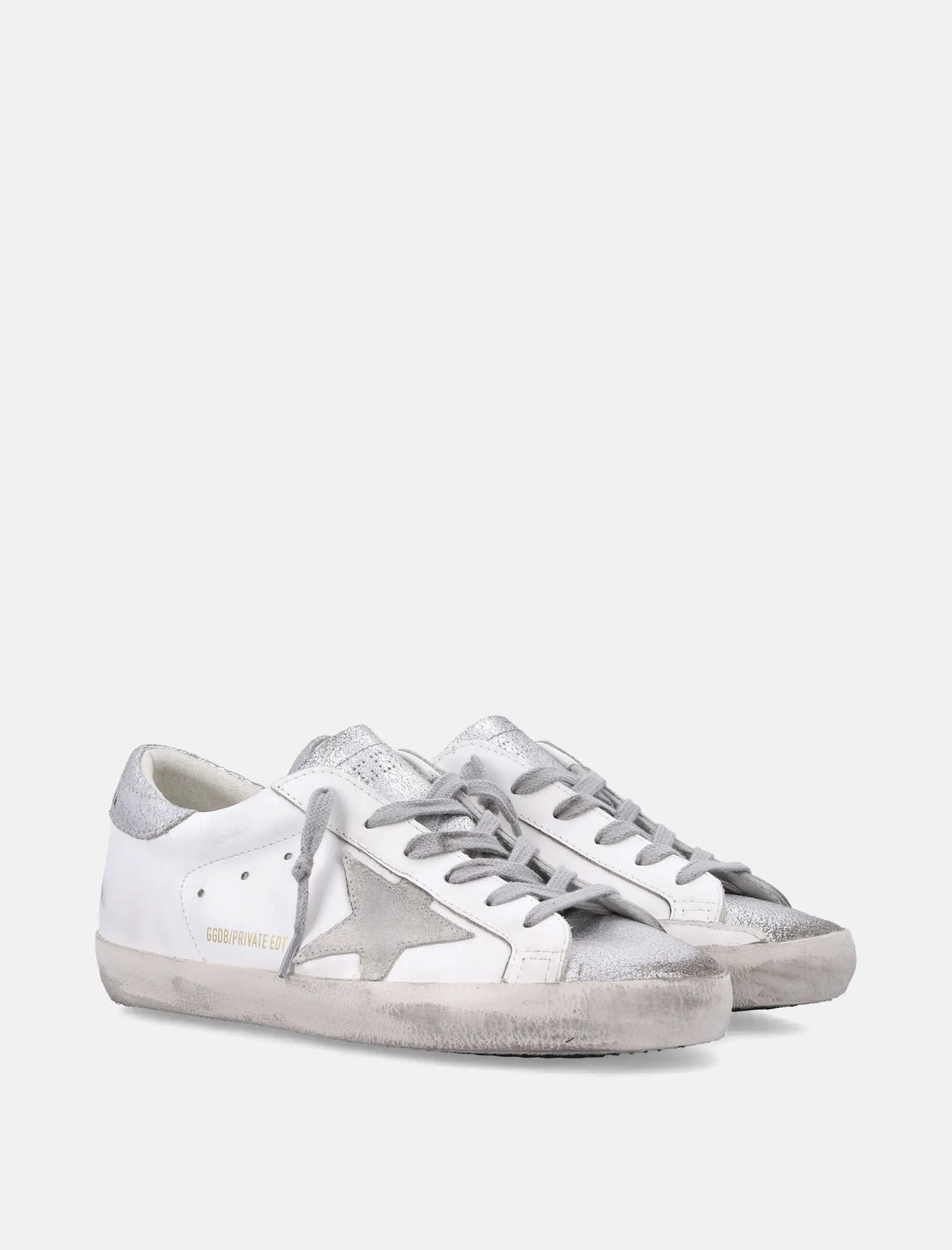 Super Star White And Silver Leather Womans Sneakers Golden goose – Гарантія оригінальності – детальний вид